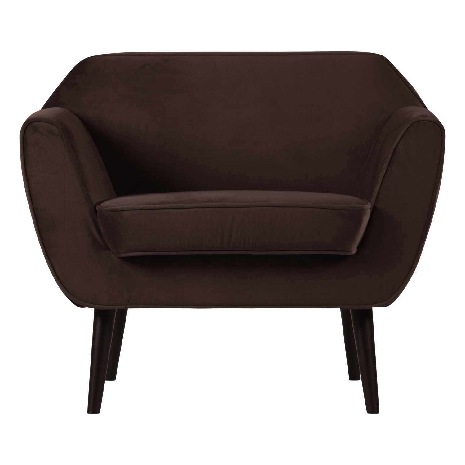 Fluwelen fauteuil ROCCO chocolade