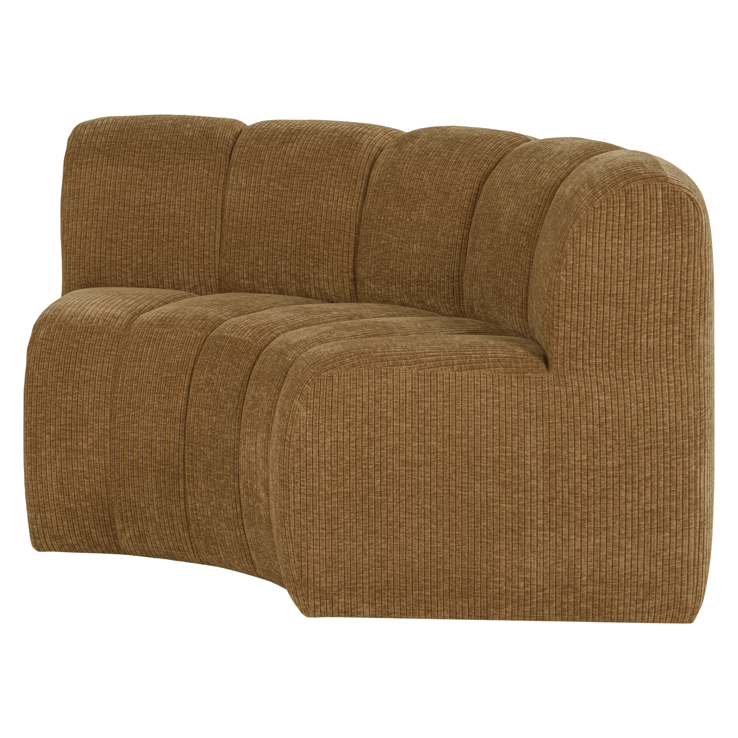 MOJO Modular Sofa - Honey Curved Corner Element in Corduroy