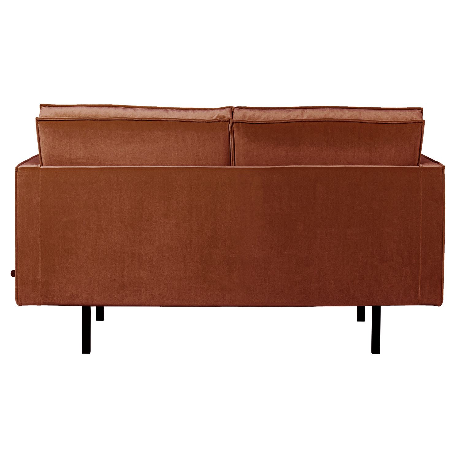 Sofa van fluweel 2-persoons RODEO roestkleurig