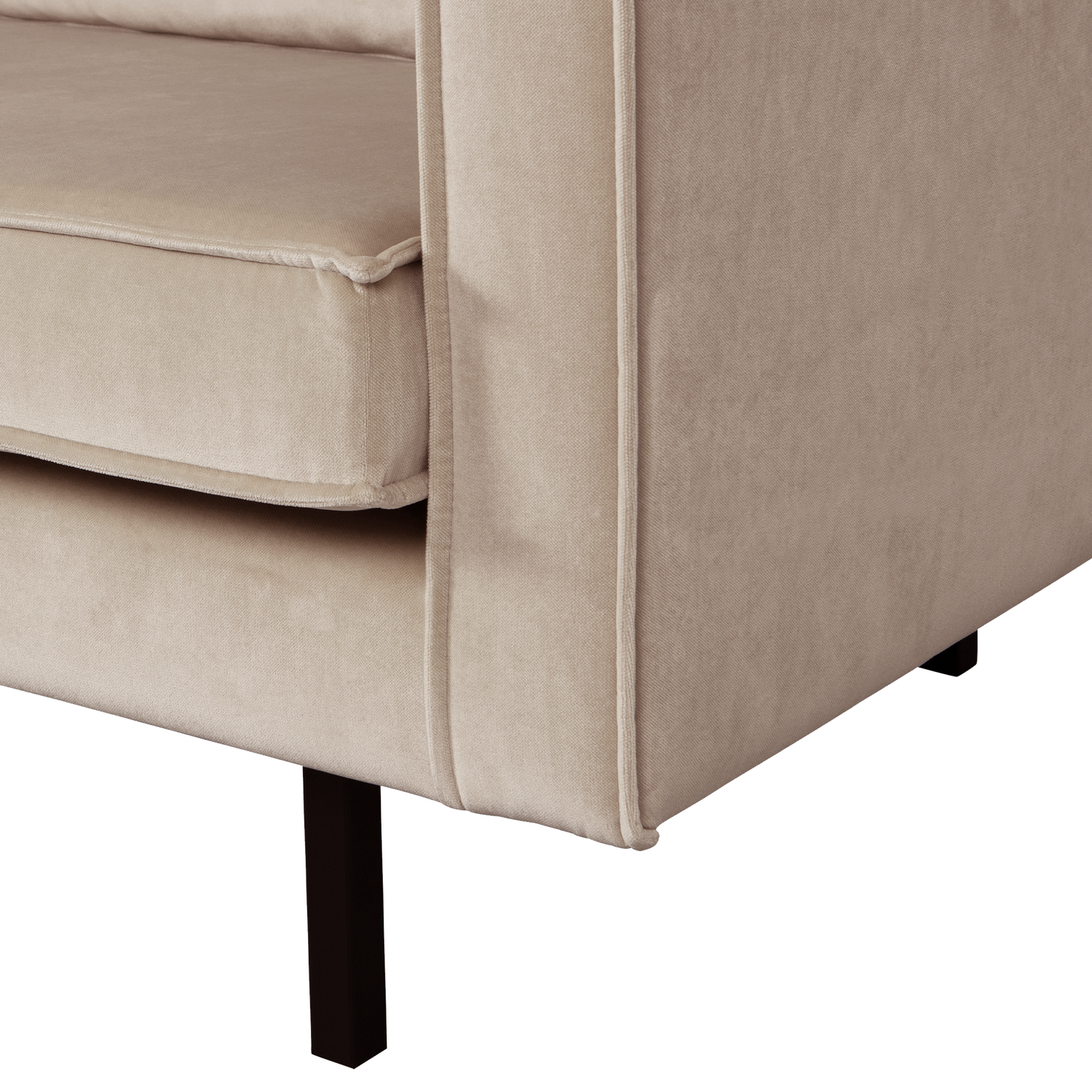 Sofa van fluweel 2-zits RODEO khaki