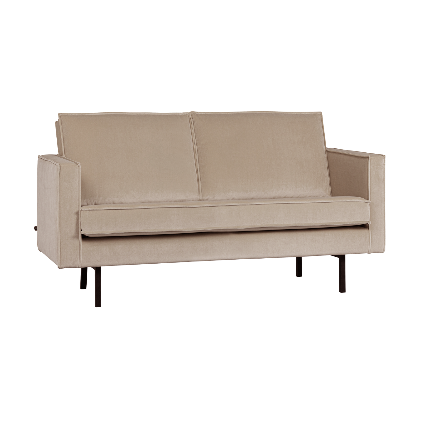 Sofa van fluweel 2-zits RODEO khaki