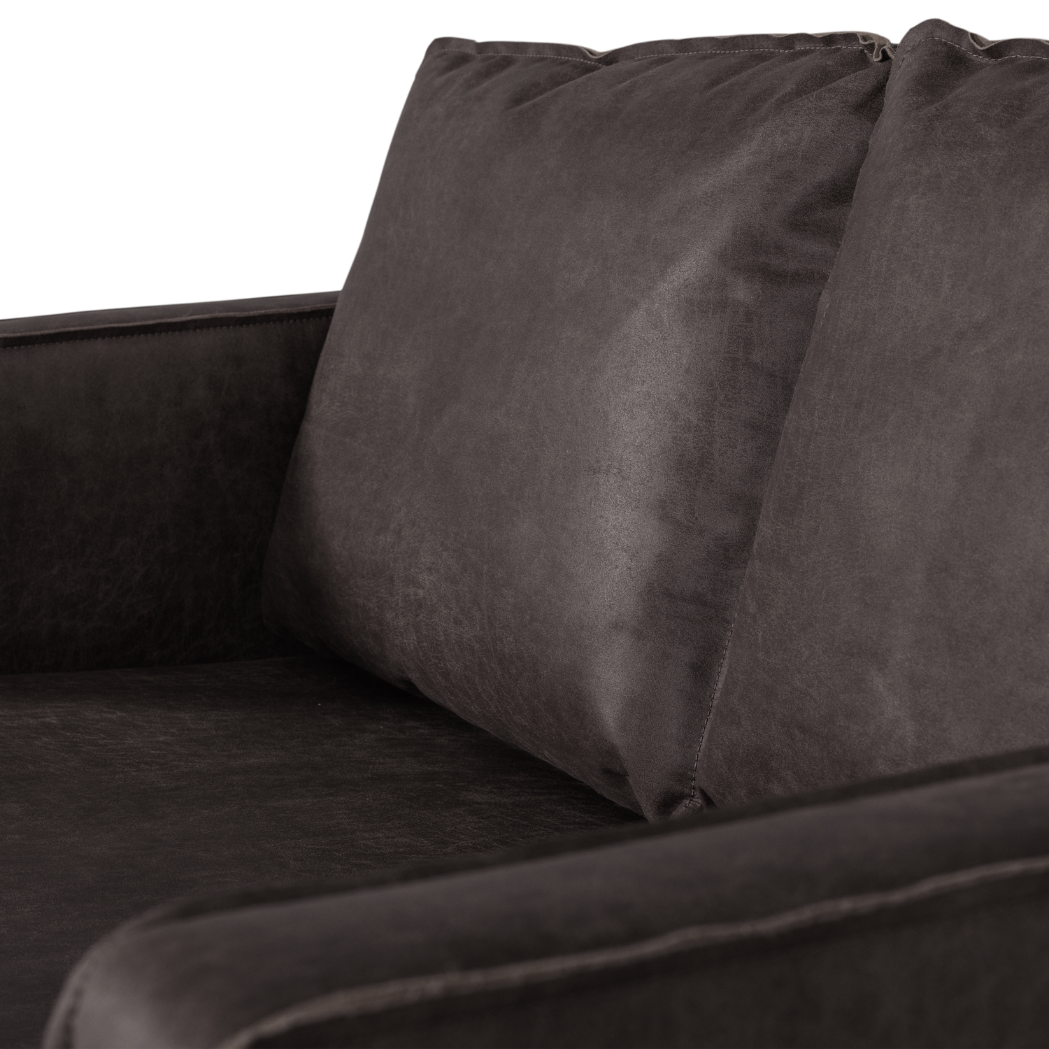 Sofa 2-zits RODEO zwarte ecologische leer
