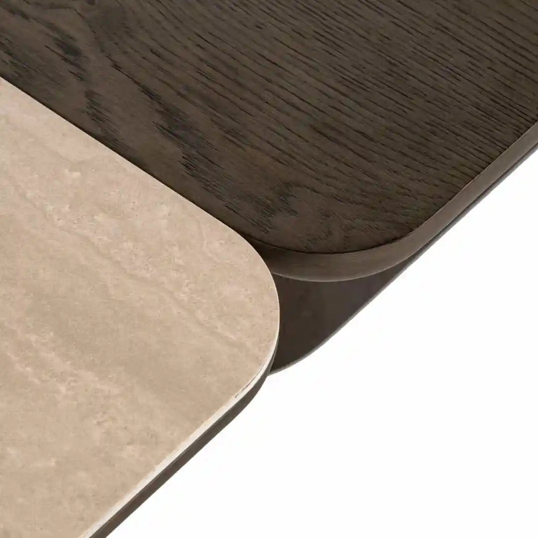 NANDO Oak Veneer Coffee Table Set