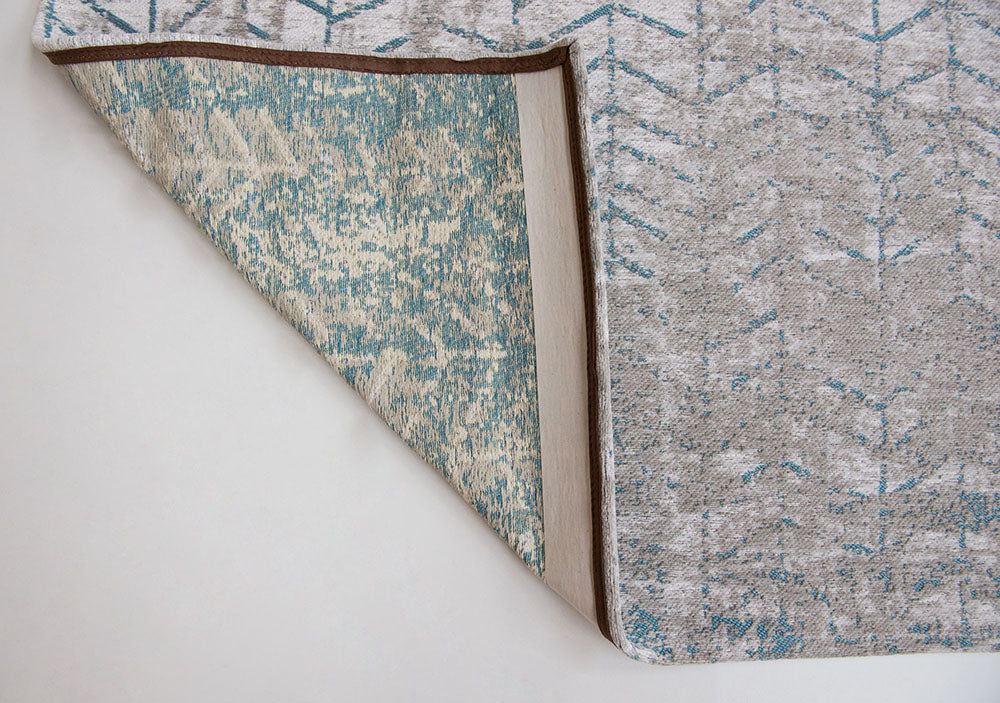 Dywan w jodełkę TRIBECA BLUE niebieski