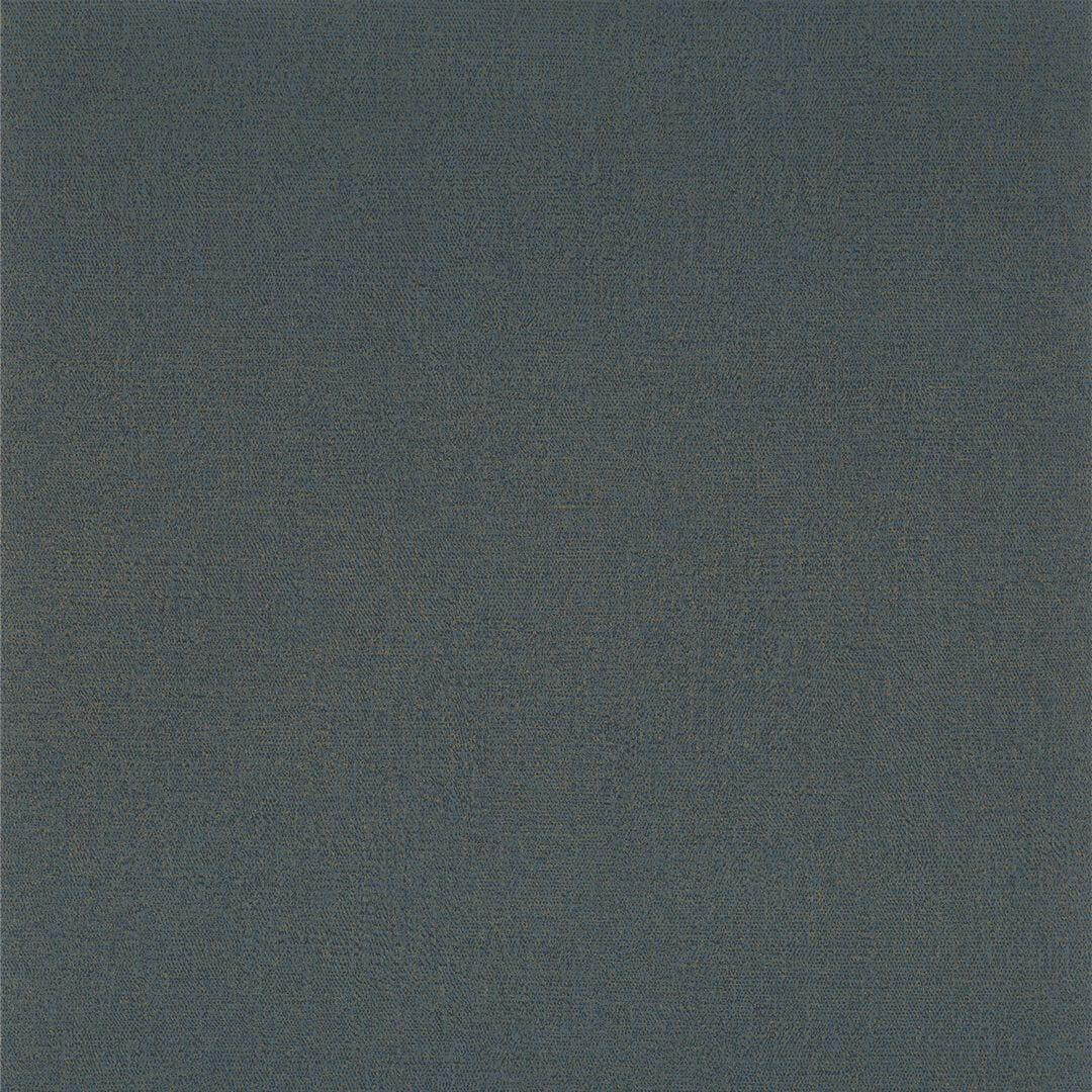 Effen matte behang met parelmoereffect OCTA - BLEU/DORE donkerblauw met goud