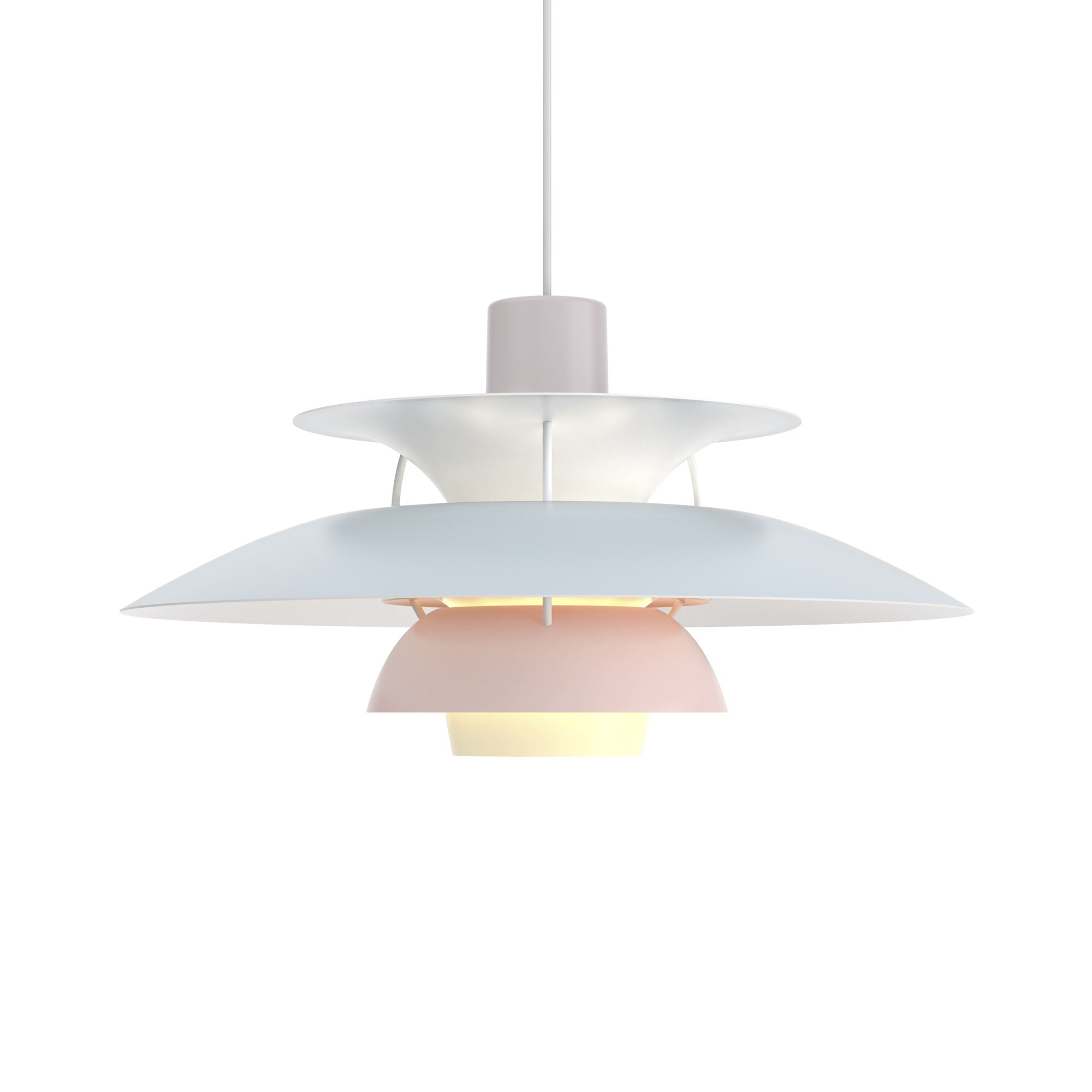 PH 5 pendant lamp pastel oyster with blue and pink