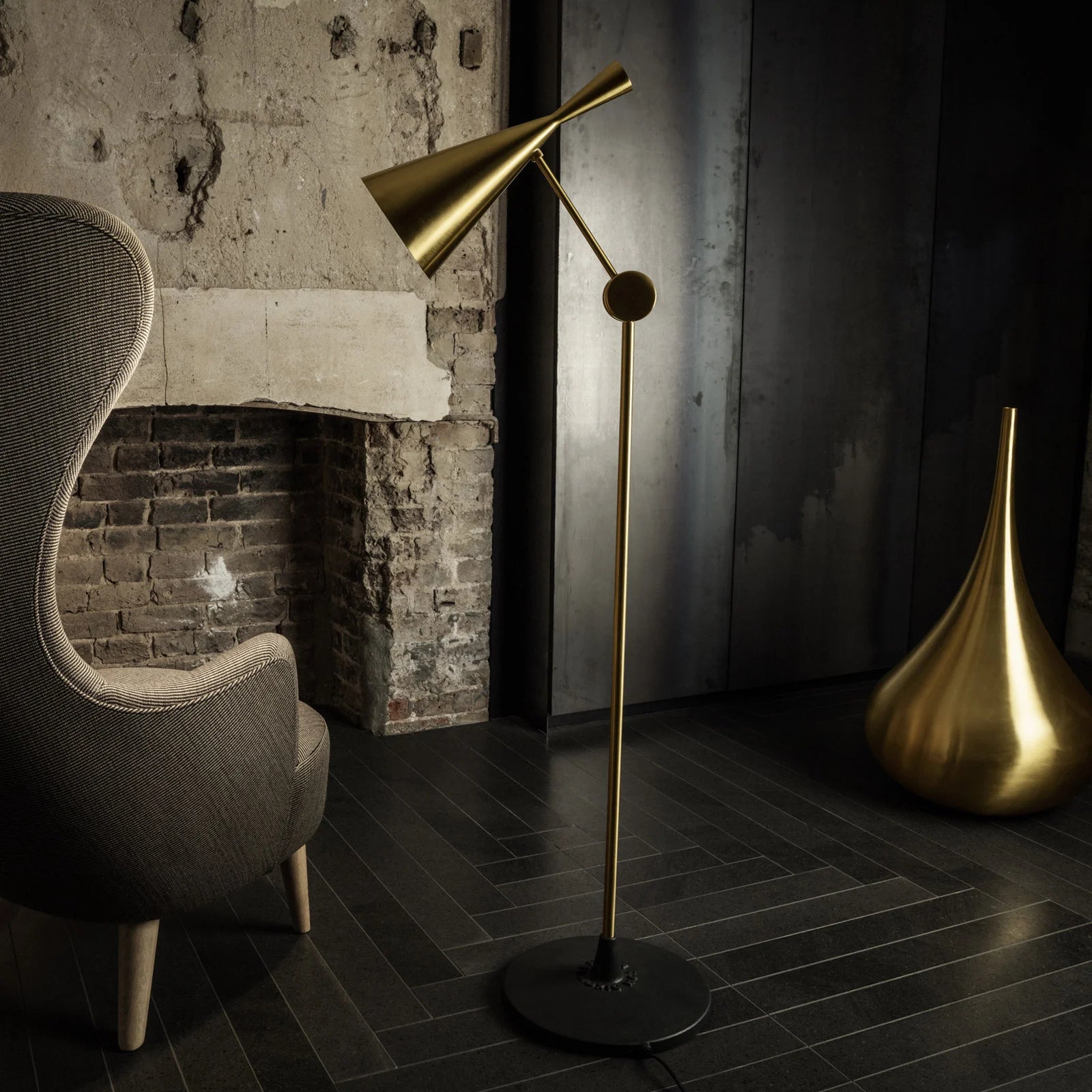 Vloerlamp BEAT goud