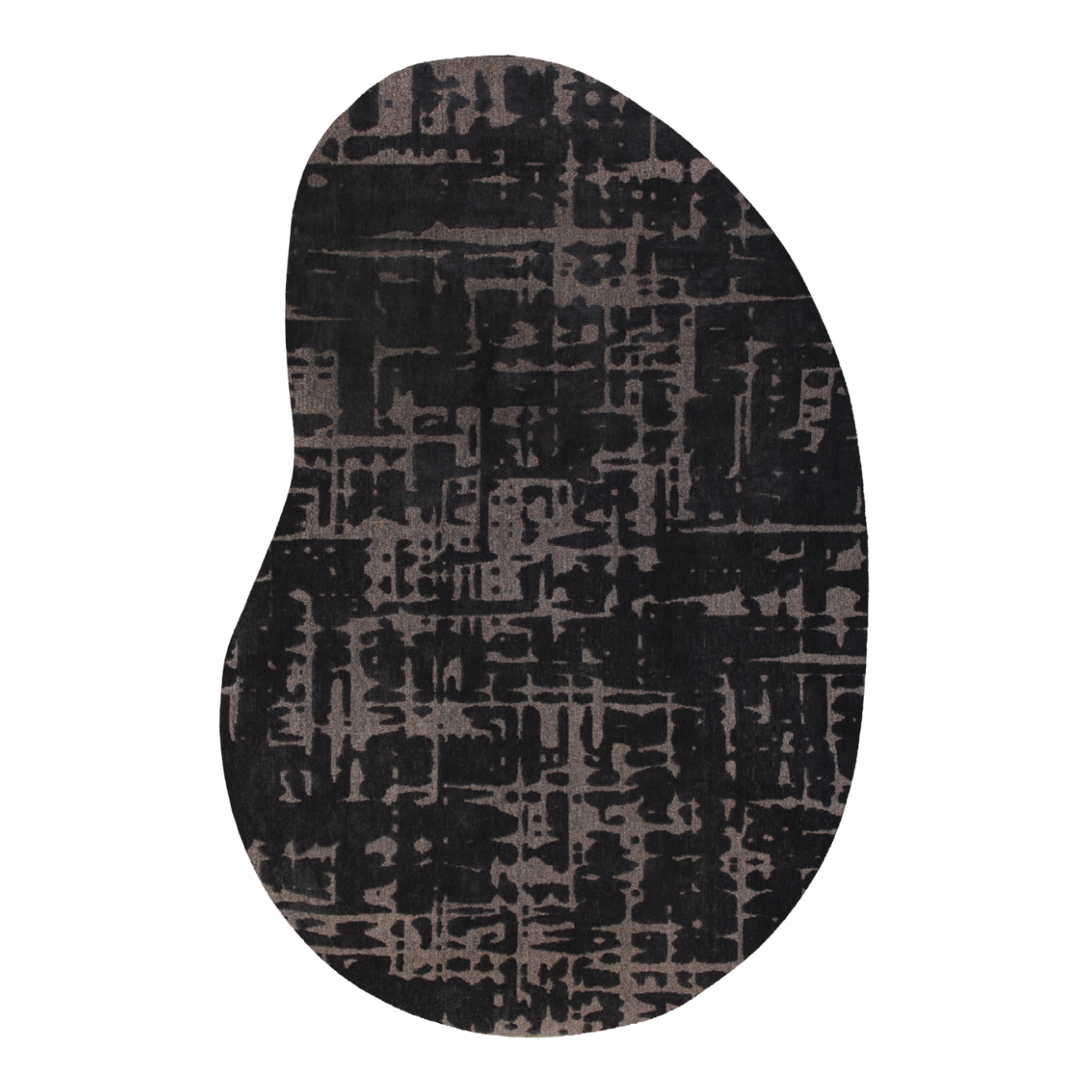BAOBAB BLACK WATER Oval Rug Black