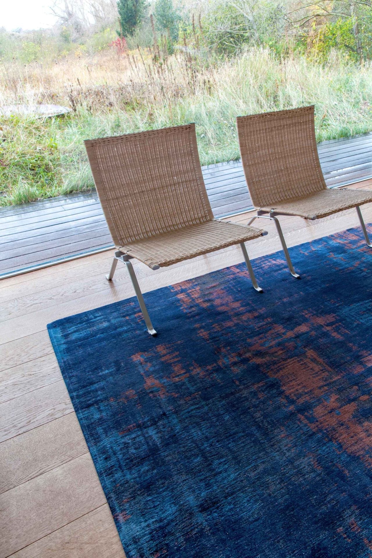 Venezianer Teppich Staub Sonnenuntergang Blue Navy-Miedziany