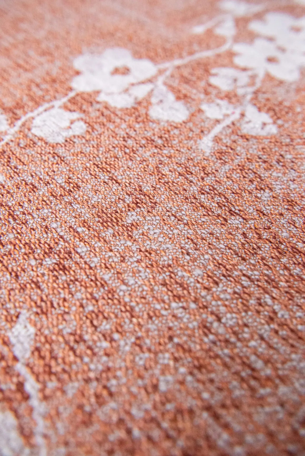 Ovale tapijt SAKURA roze met wit