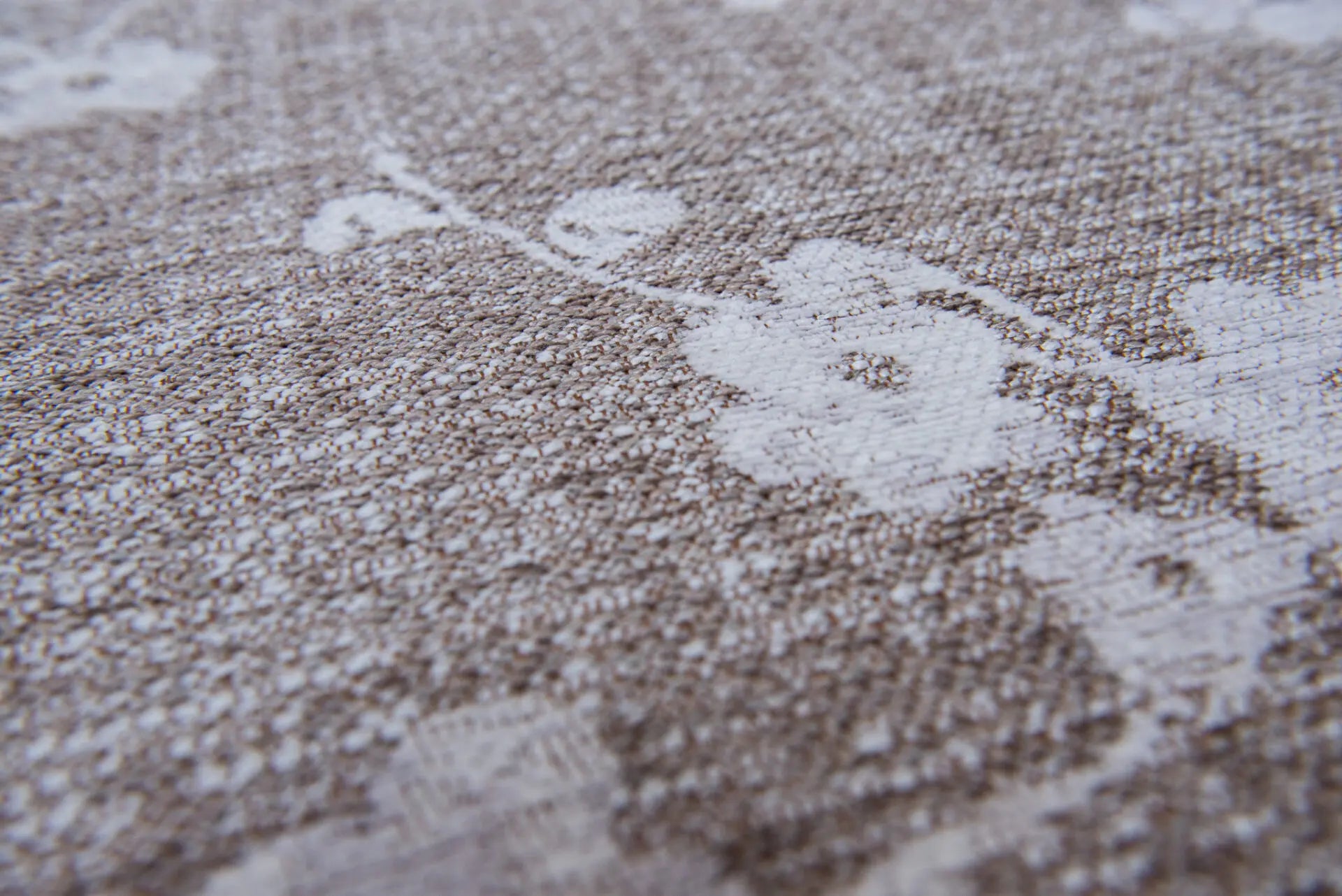 Ovale tapijt SAKURA beige met wit