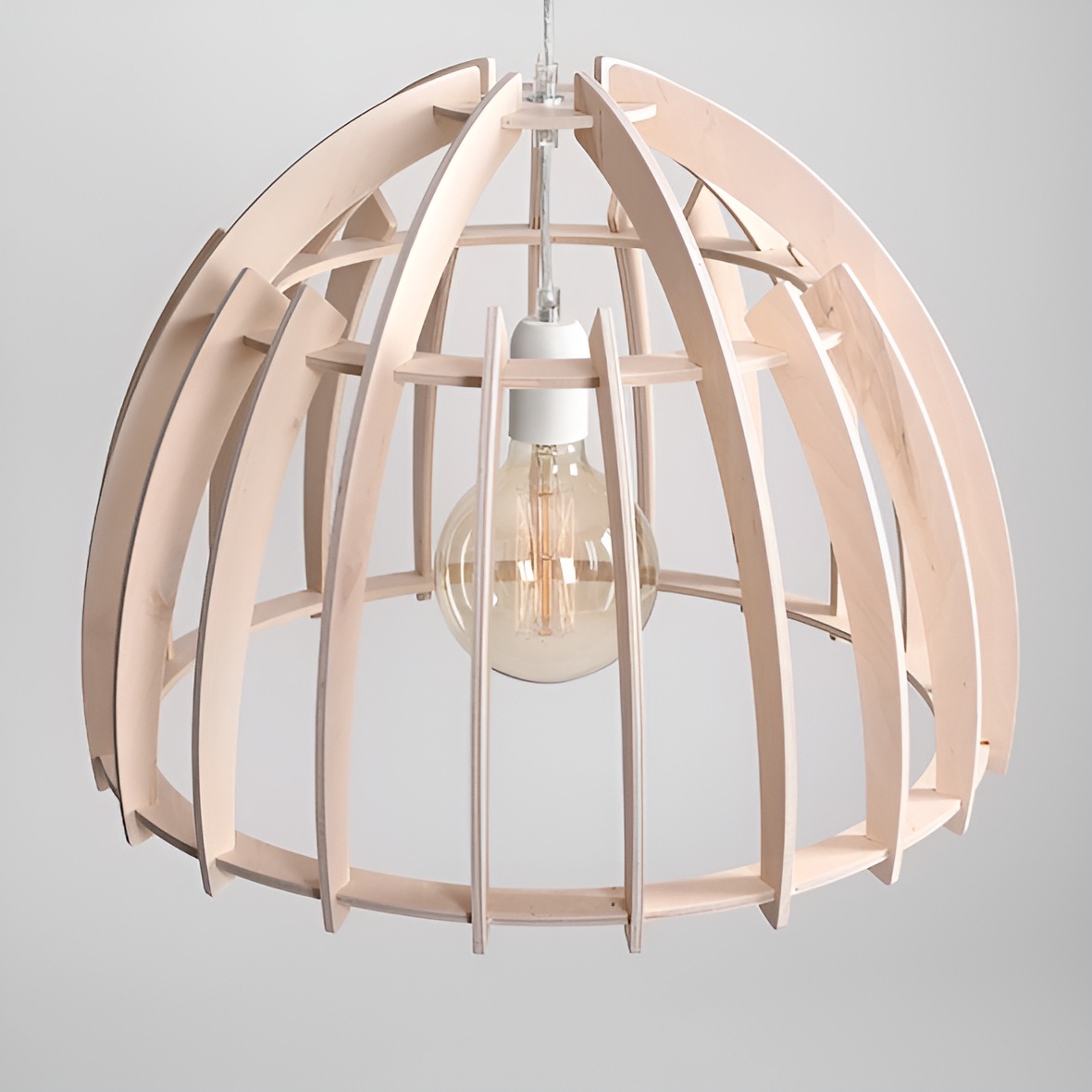 Ferb wood hanging lamp