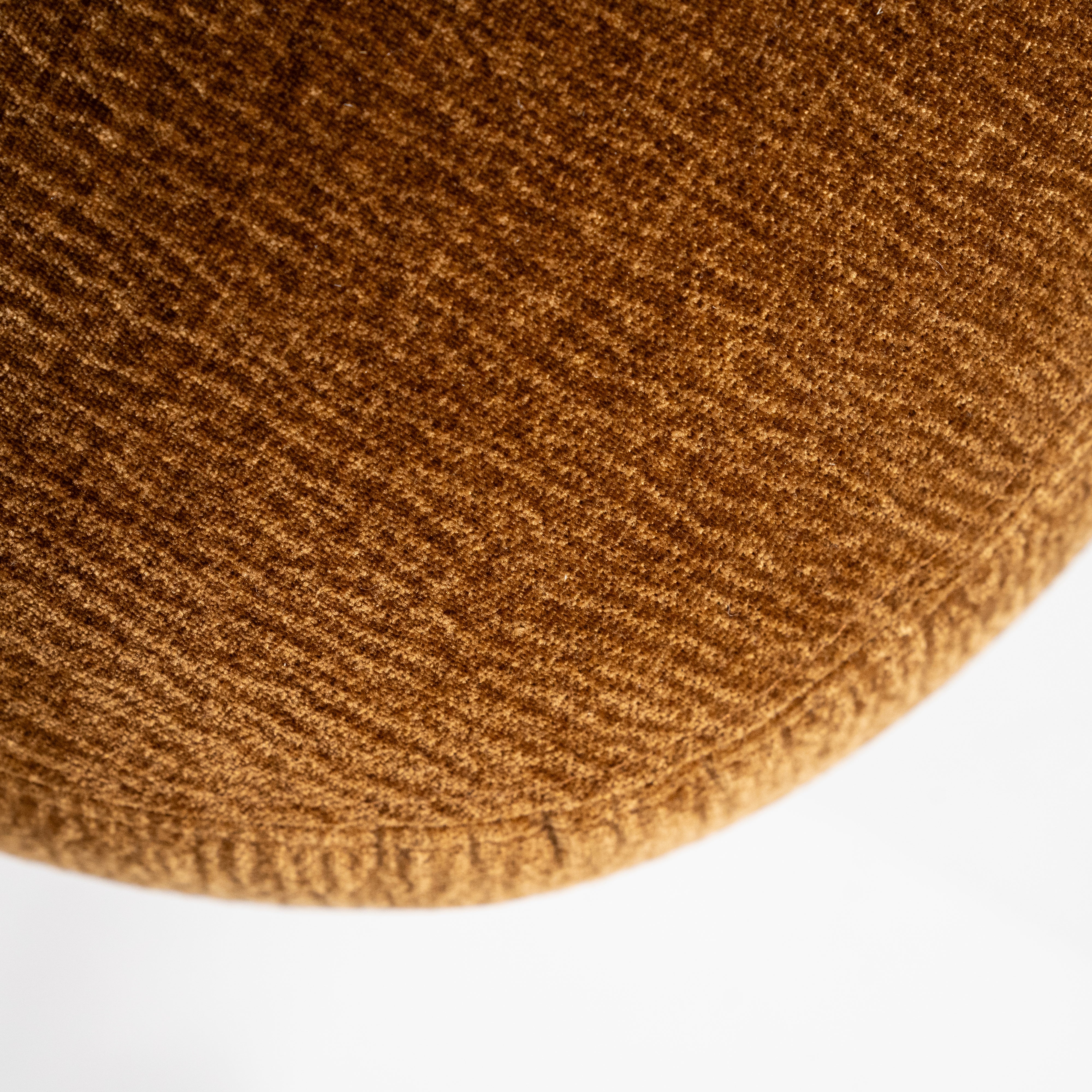 Fauteuil DAVID mosterdgeel met zwarte basis