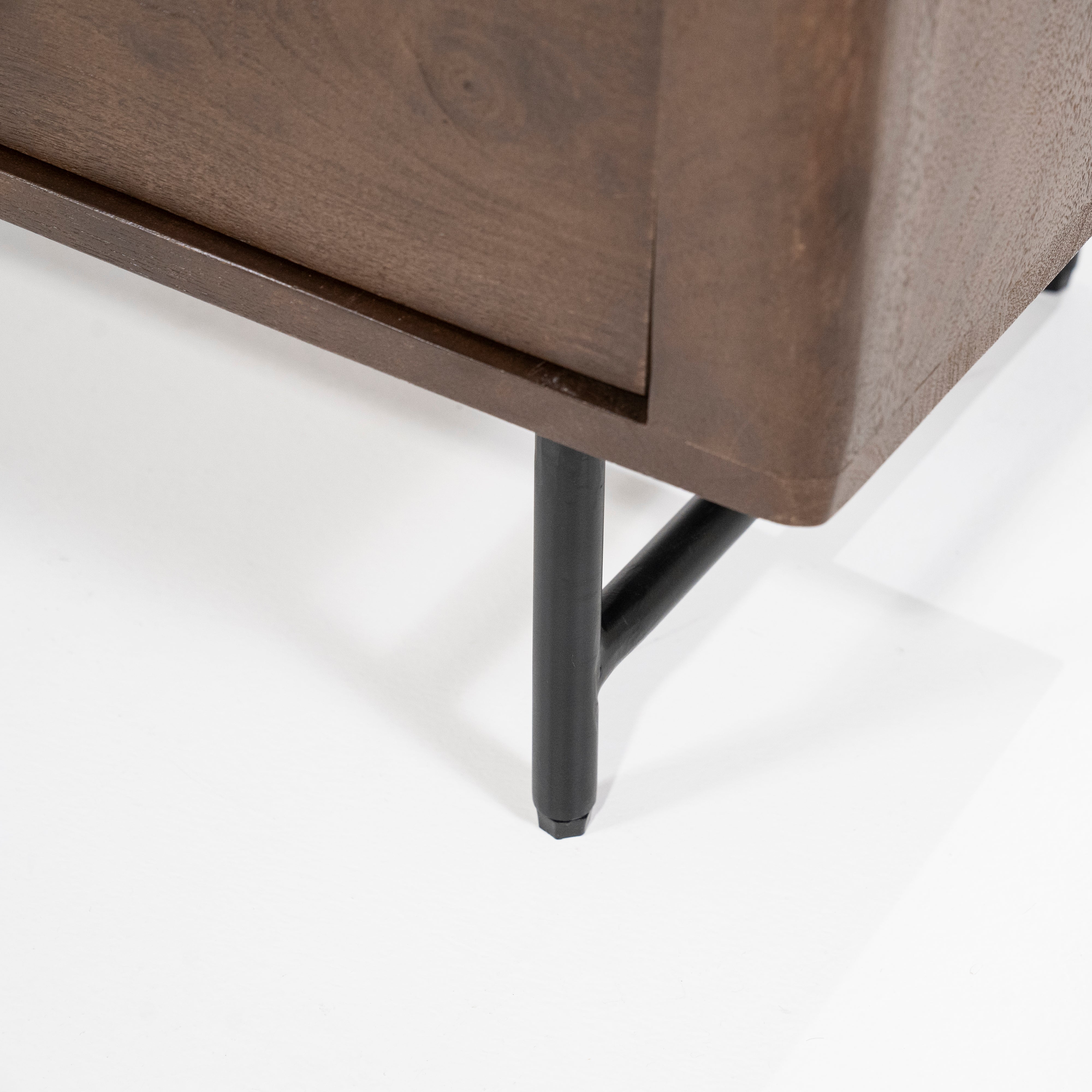 RTV Cabinet LIO brown mango wood with travertine