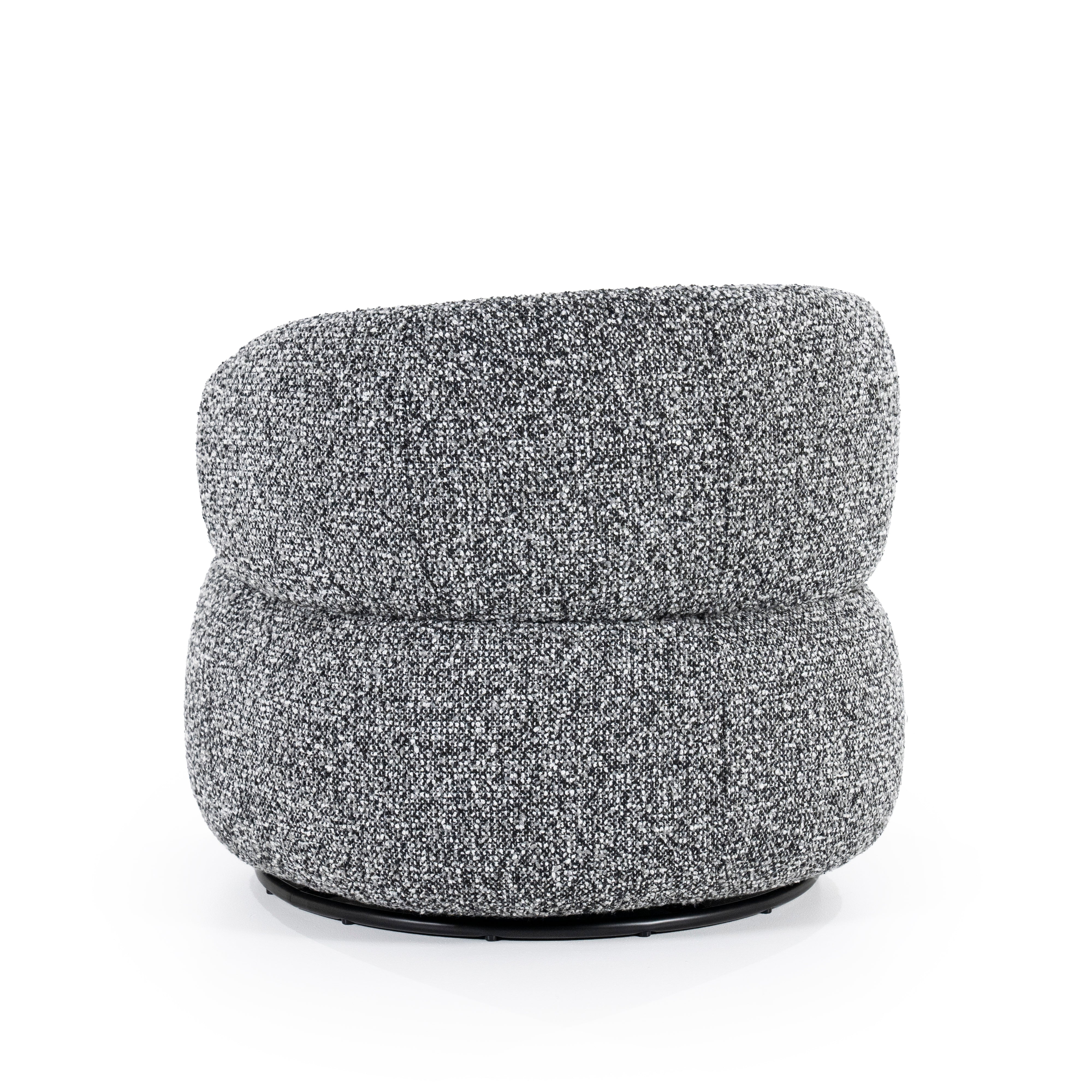 Fauteuil MAEVE zwart-wit gemêleerd