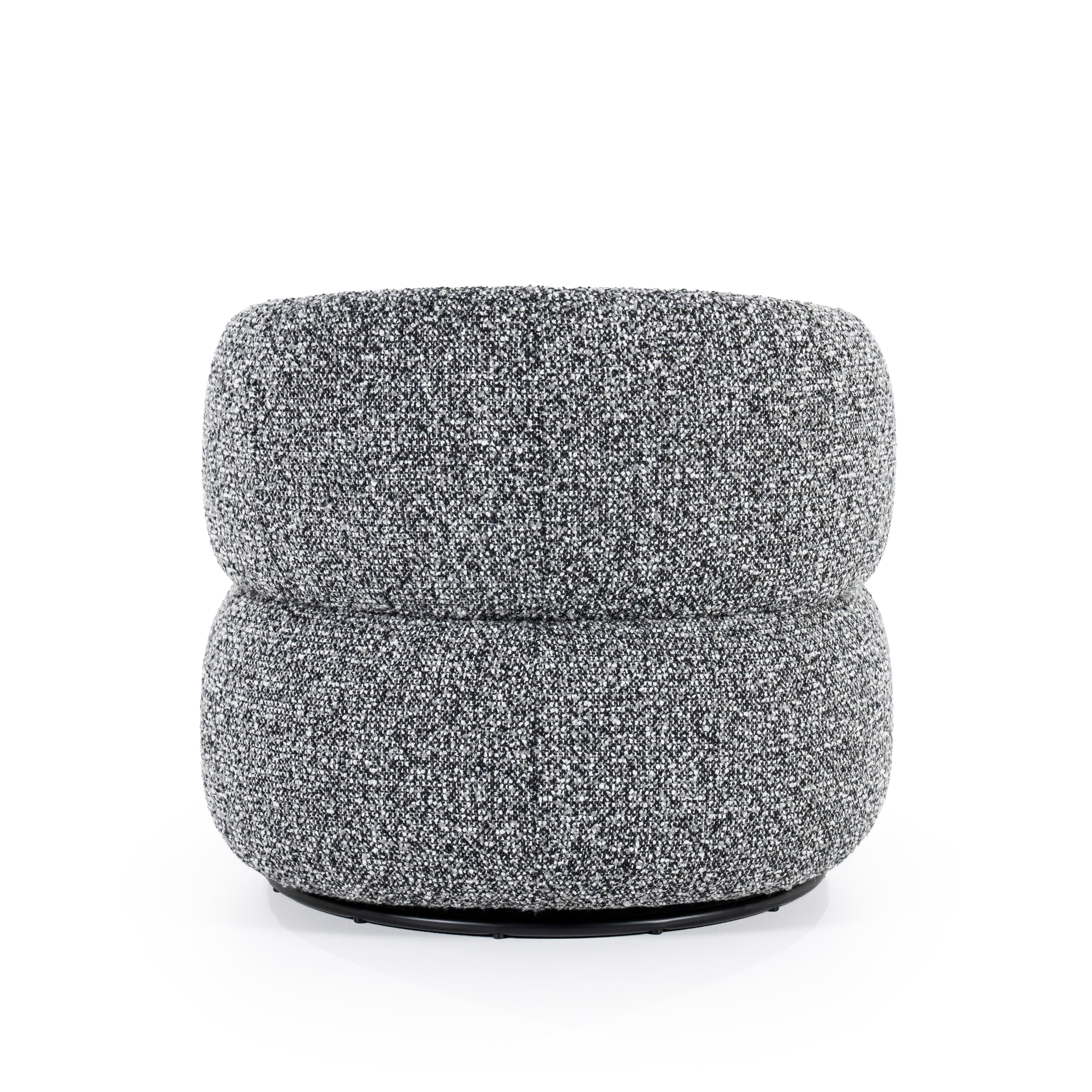 Fauteuil MAEVE zwart-wit gemêleerd