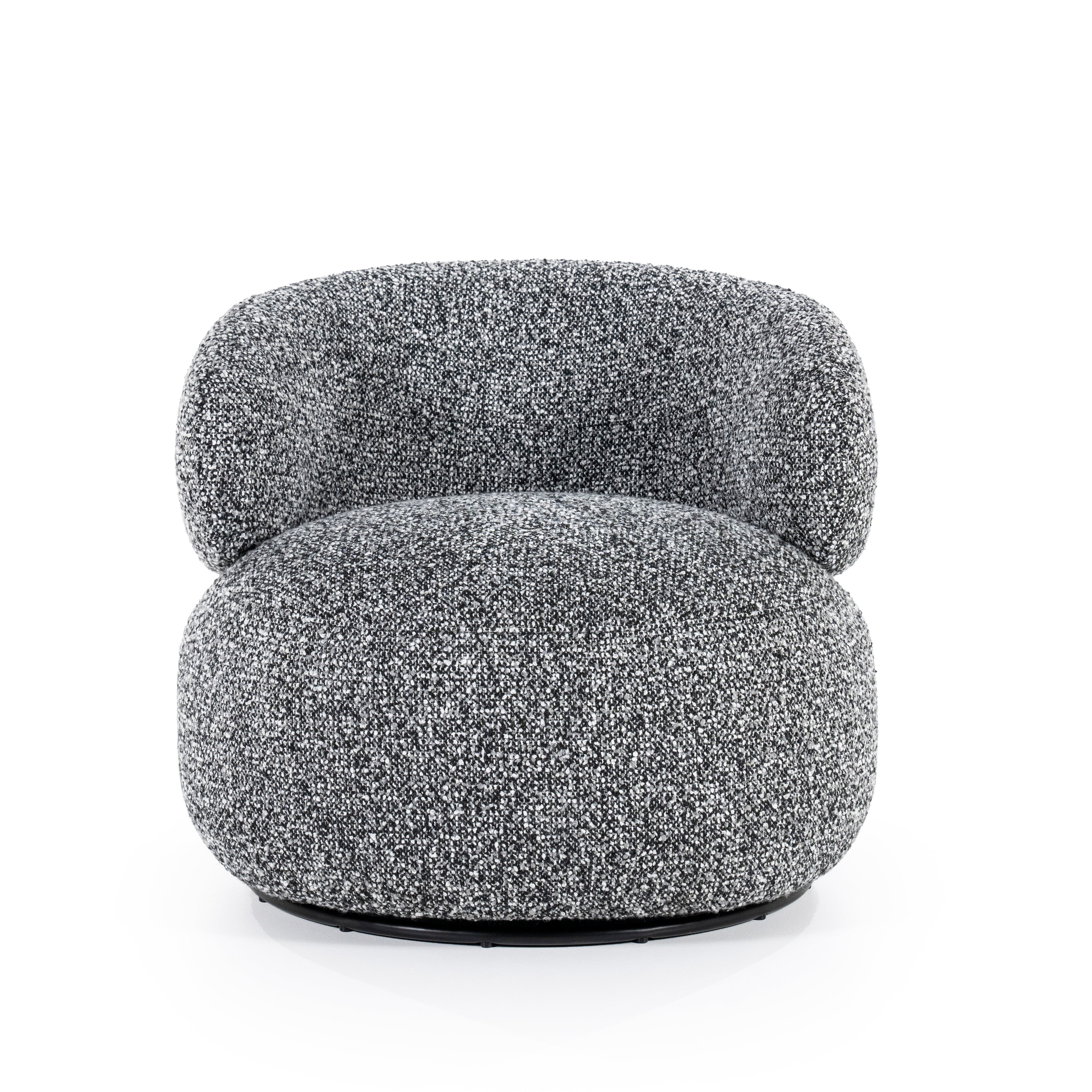 Fauteuil MAEVE zwart-wit gemêleerd