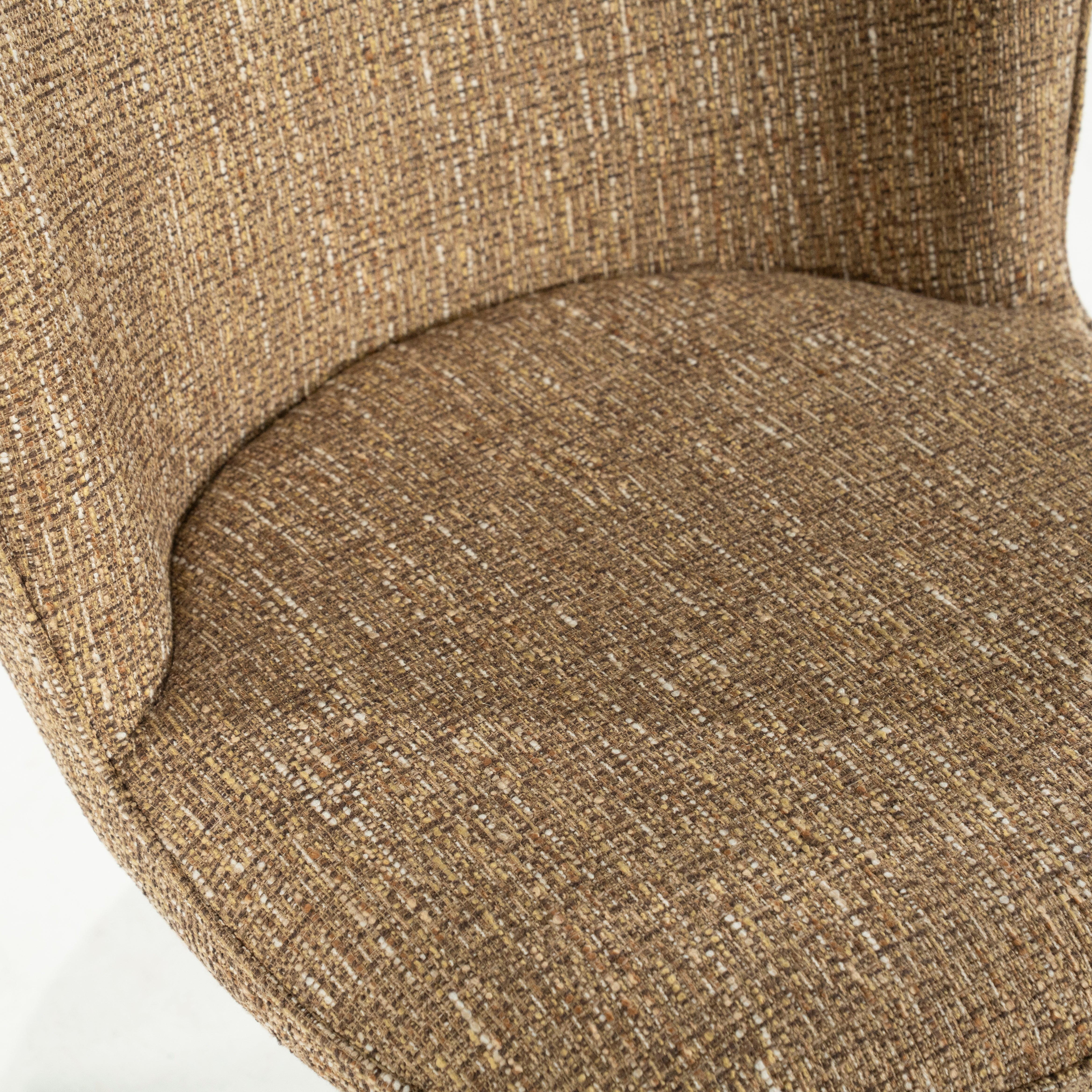 Drehstuhl MOLLY taupe mit cremefarbener Basis