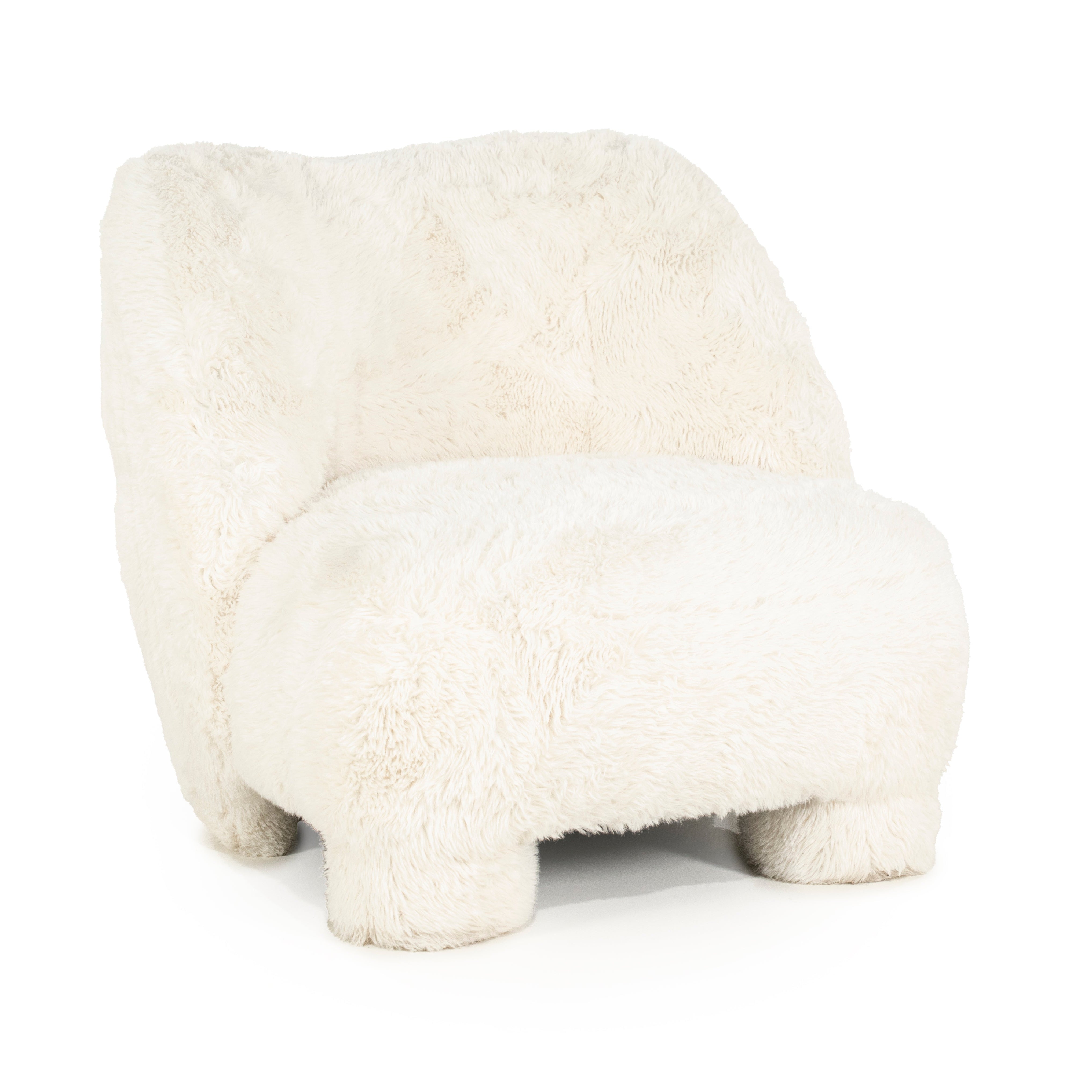 Fauteuil SAMSON met crème vacht