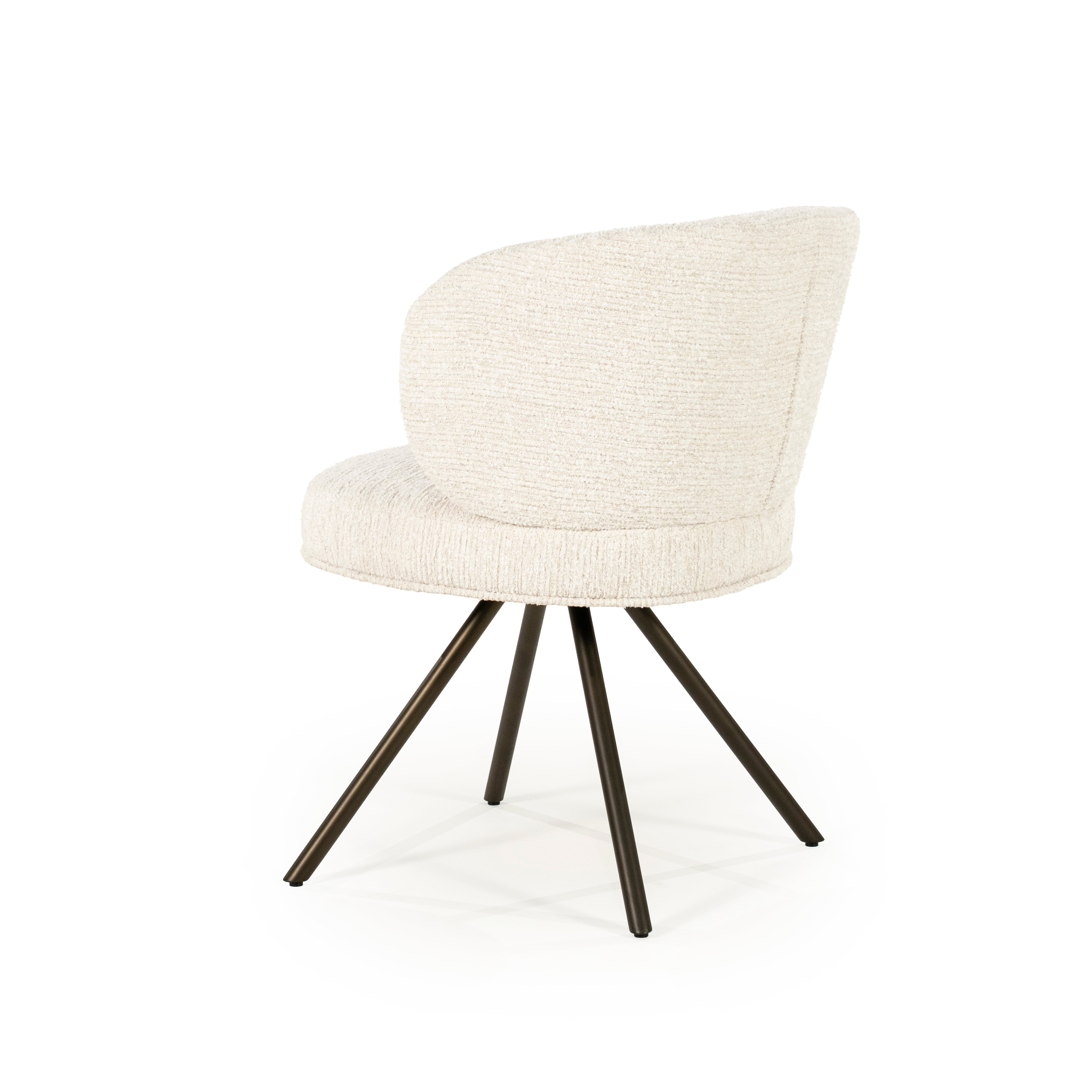 Krzesło obrotowe JAYSON beżowy z ciemnobrązową podstawą