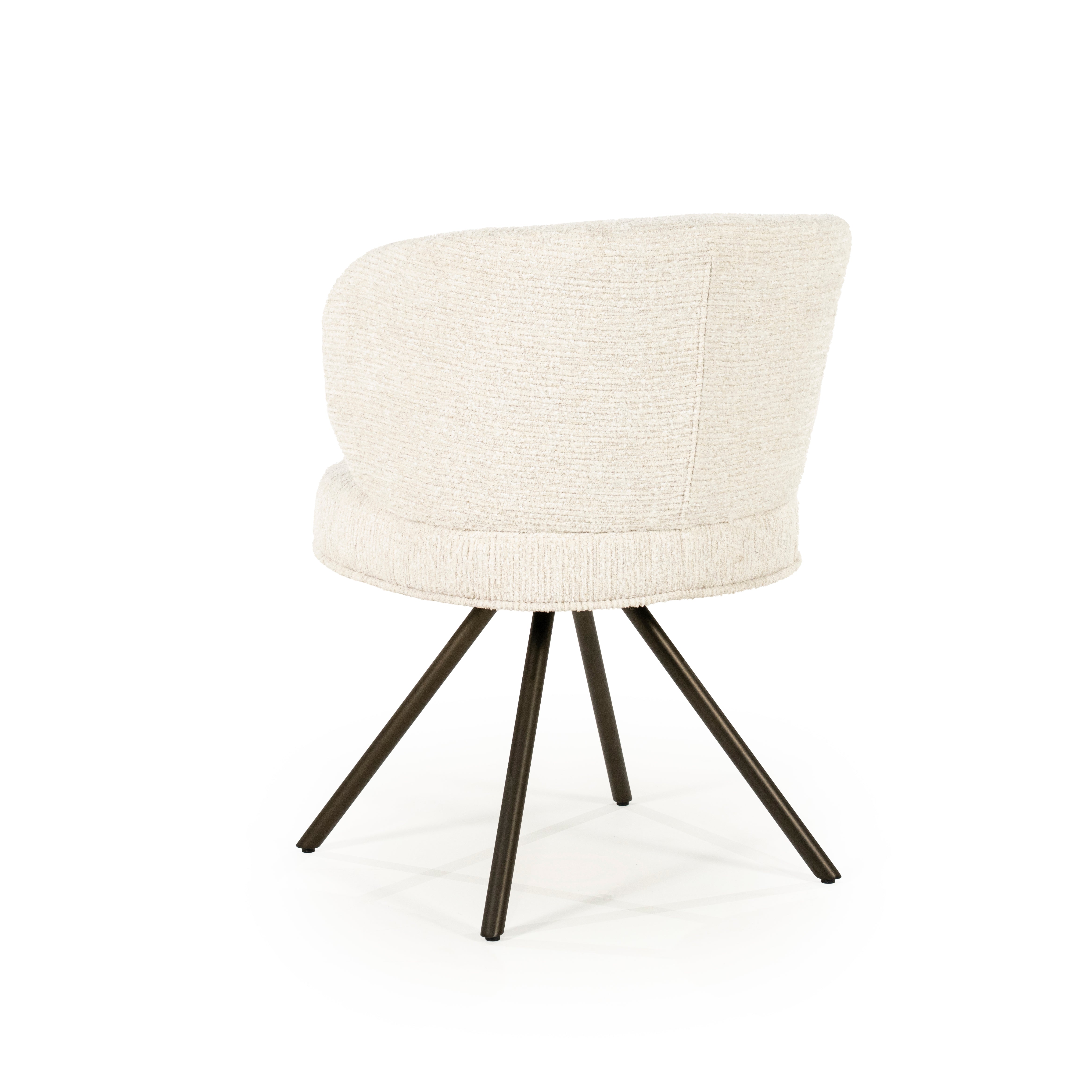 Krzesło obrotowe JAYSON beżowy z ciemnobrązową podstawą