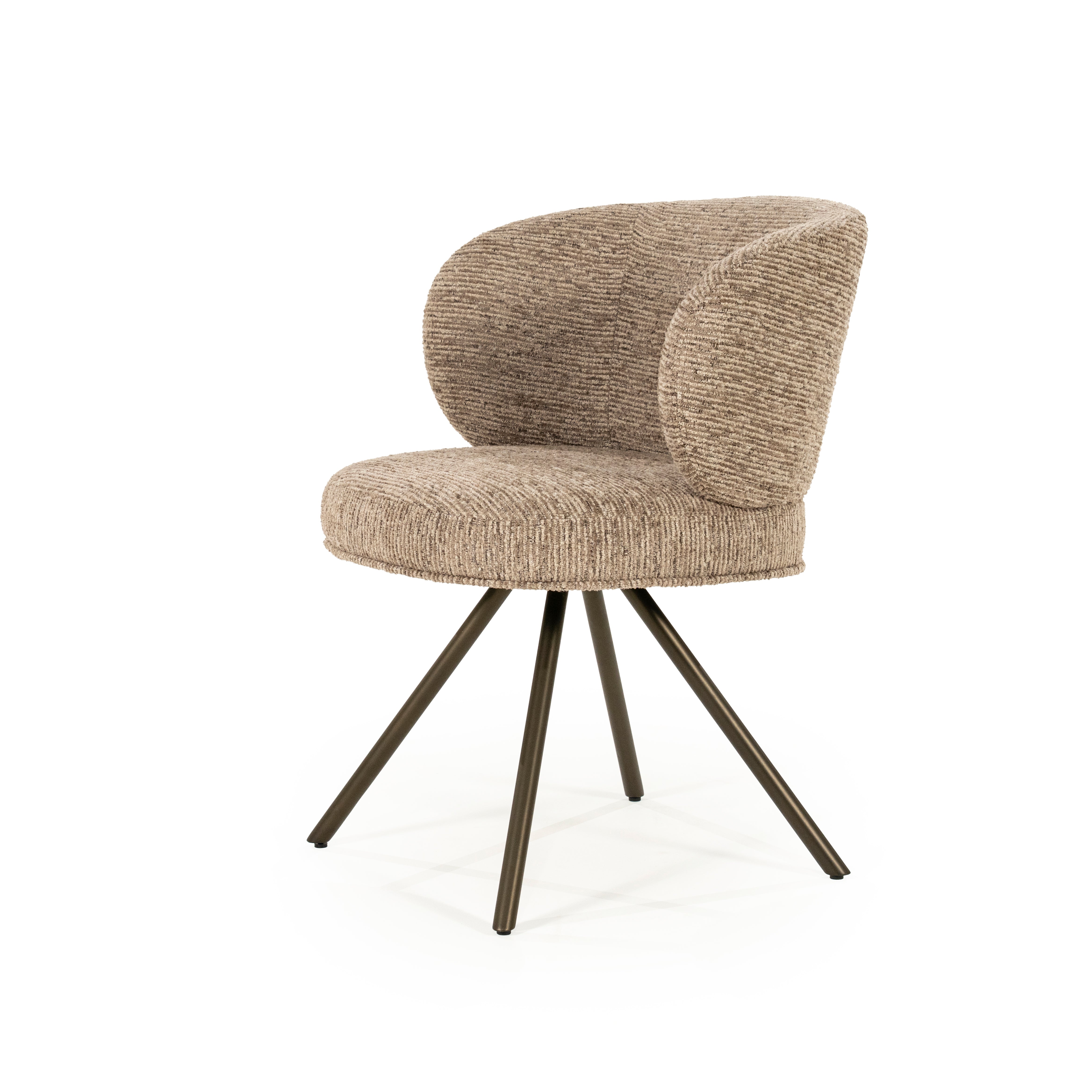 Draaistoel JAYSON bruin met donkerbruine basis