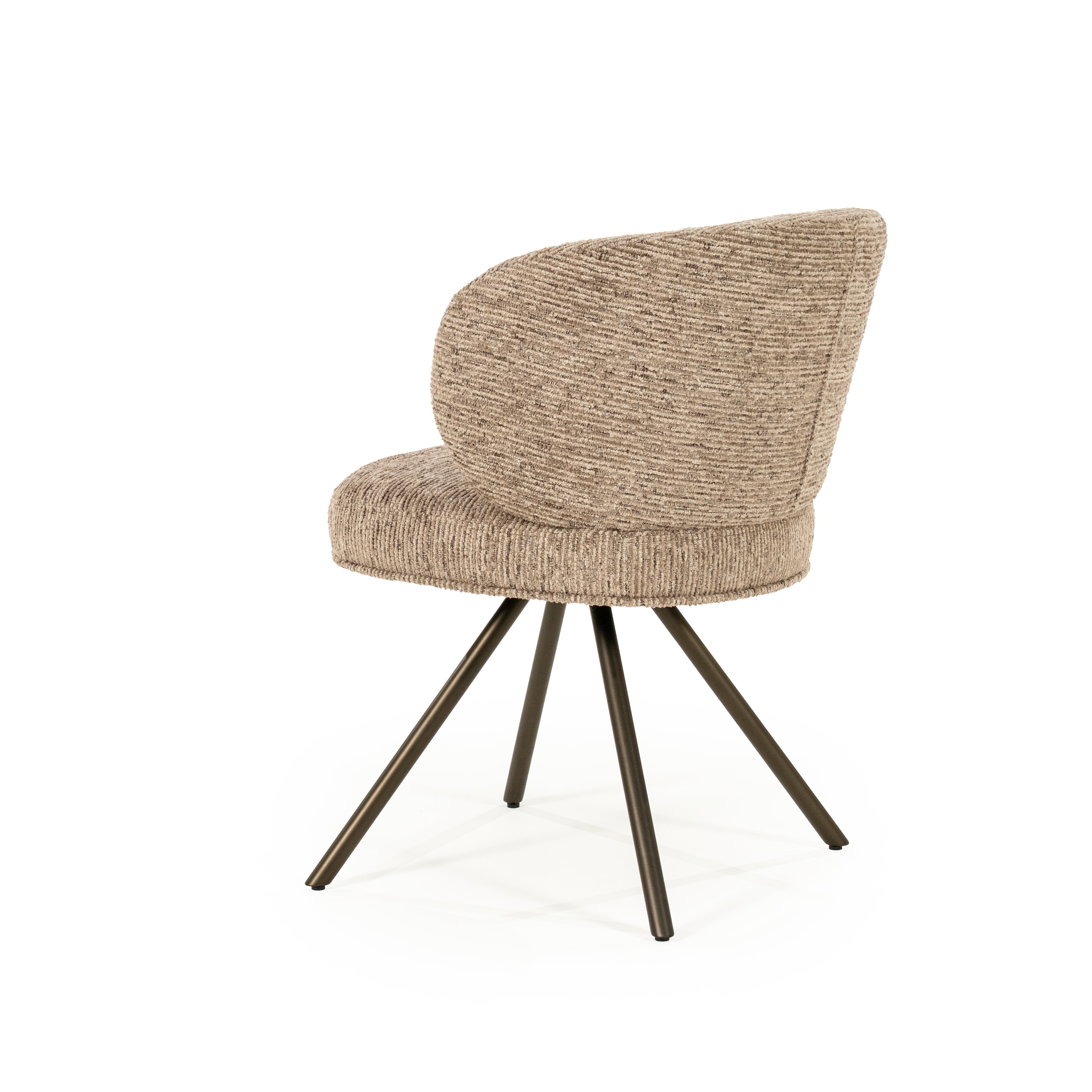 Draaistoel JAYSON bruin met donkerbruine basis