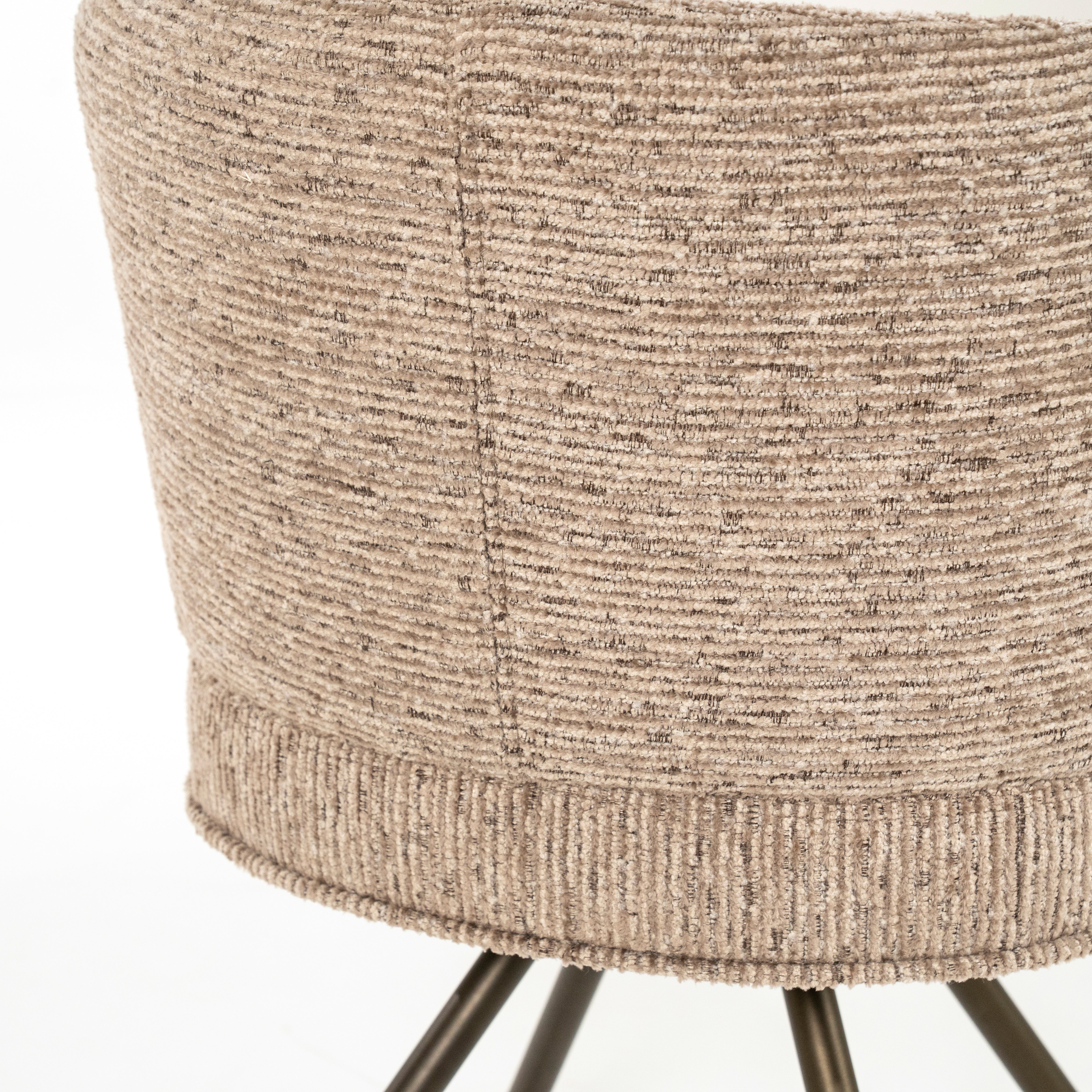 Draaistoel JAYSON bruin met donkerbruine basis