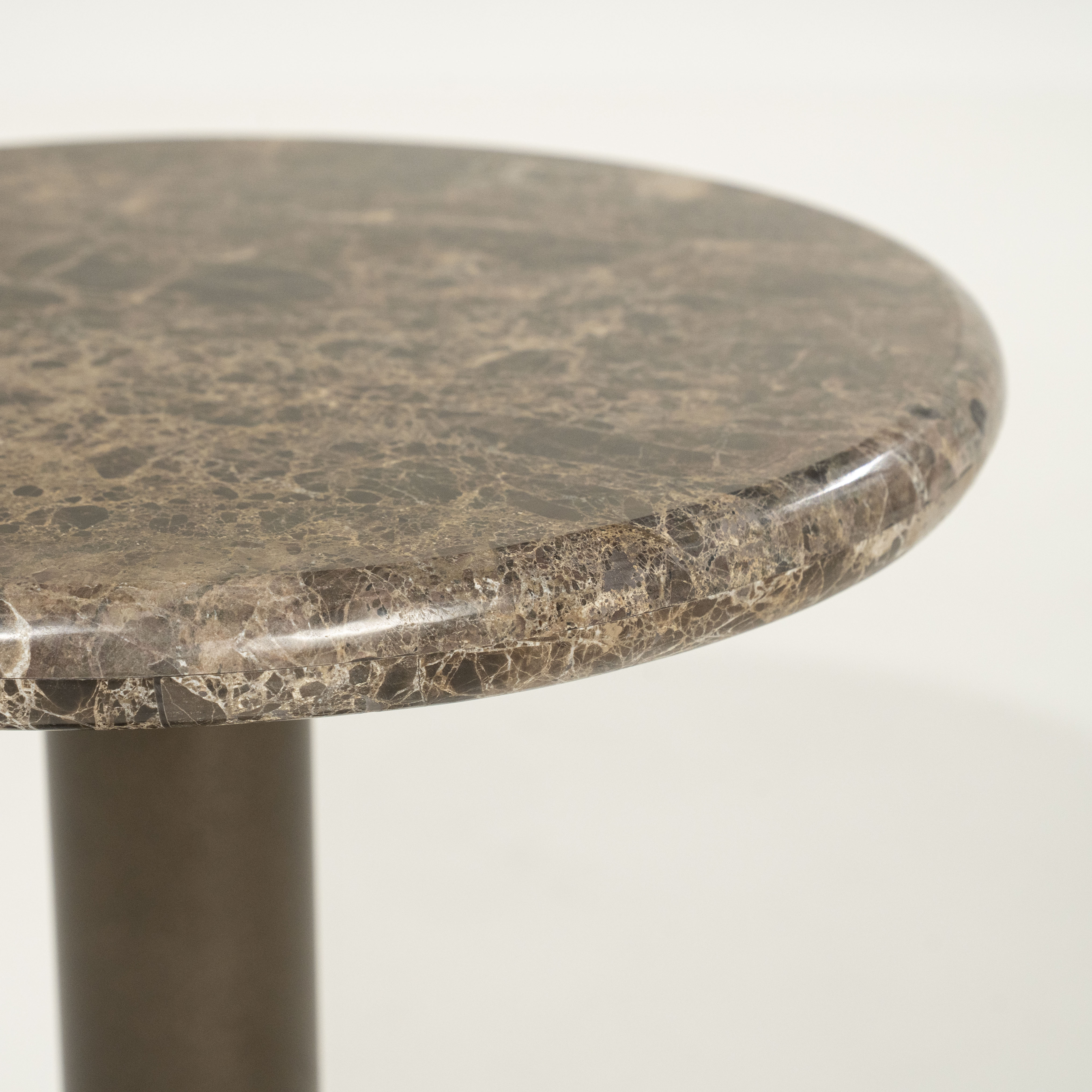 LUIGI Side Table Brown Marble