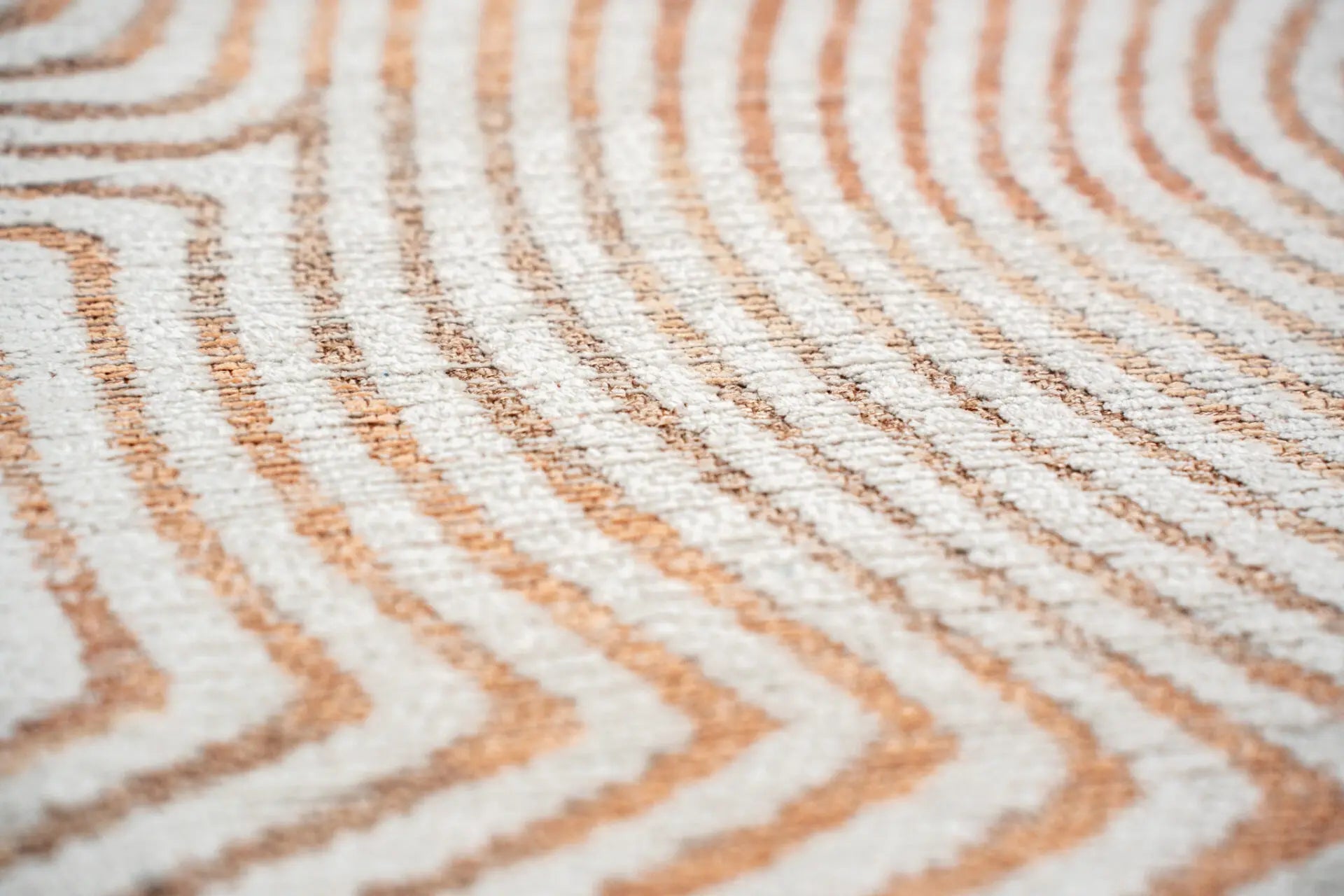 Ovale vloerkleed CORAL INDIAN SAND oranje met beige