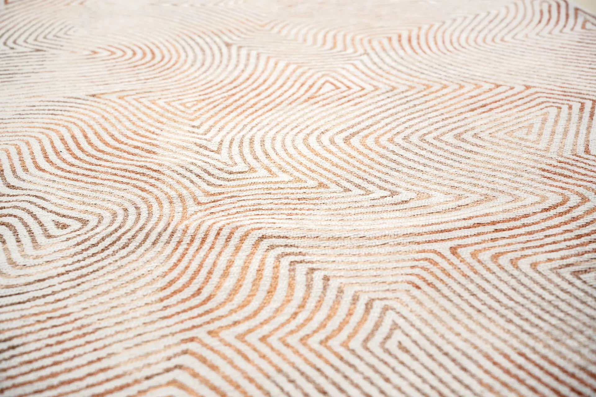 Ovale vloerkleed CORAL INDIAN SAND oranje met beige