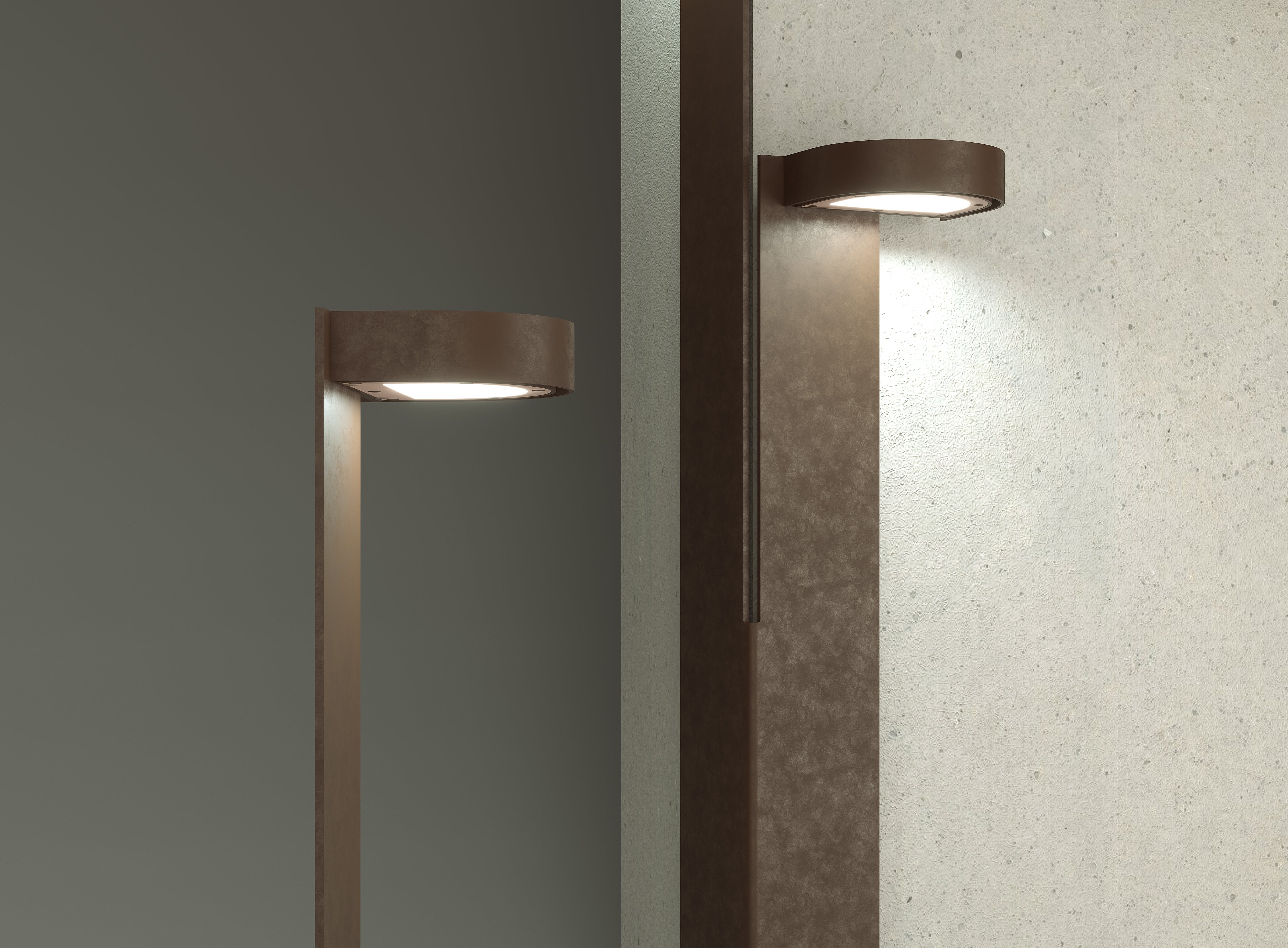 Buiten vloerlamp BRIM bruin