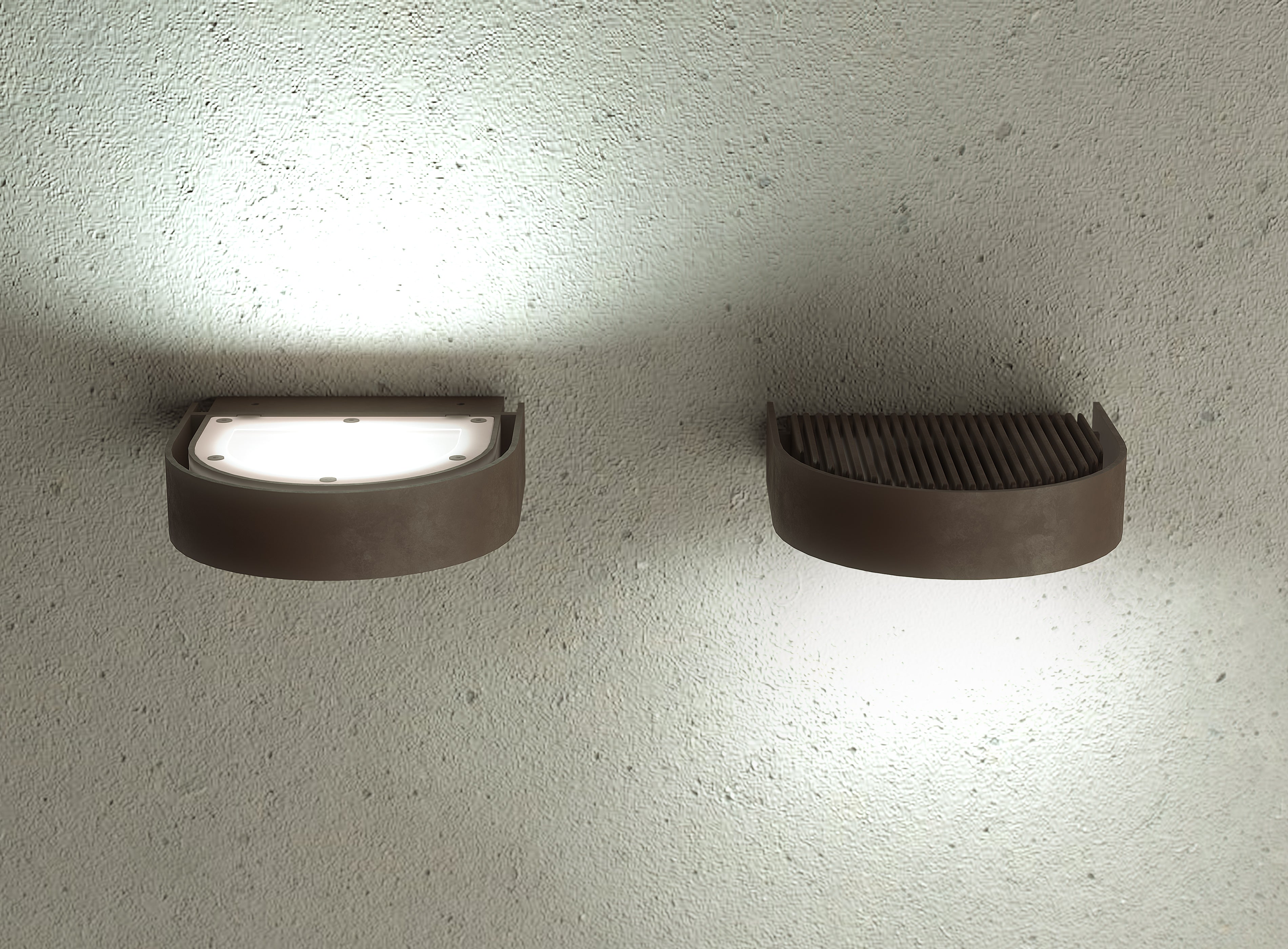 Buitenwandlamp BRIM bruin