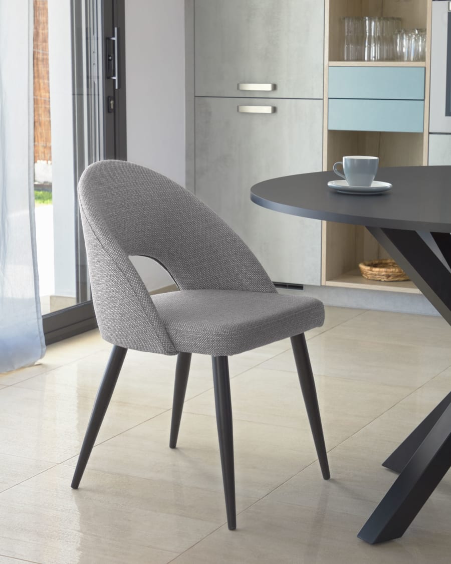 Chair in the gray gray fabric