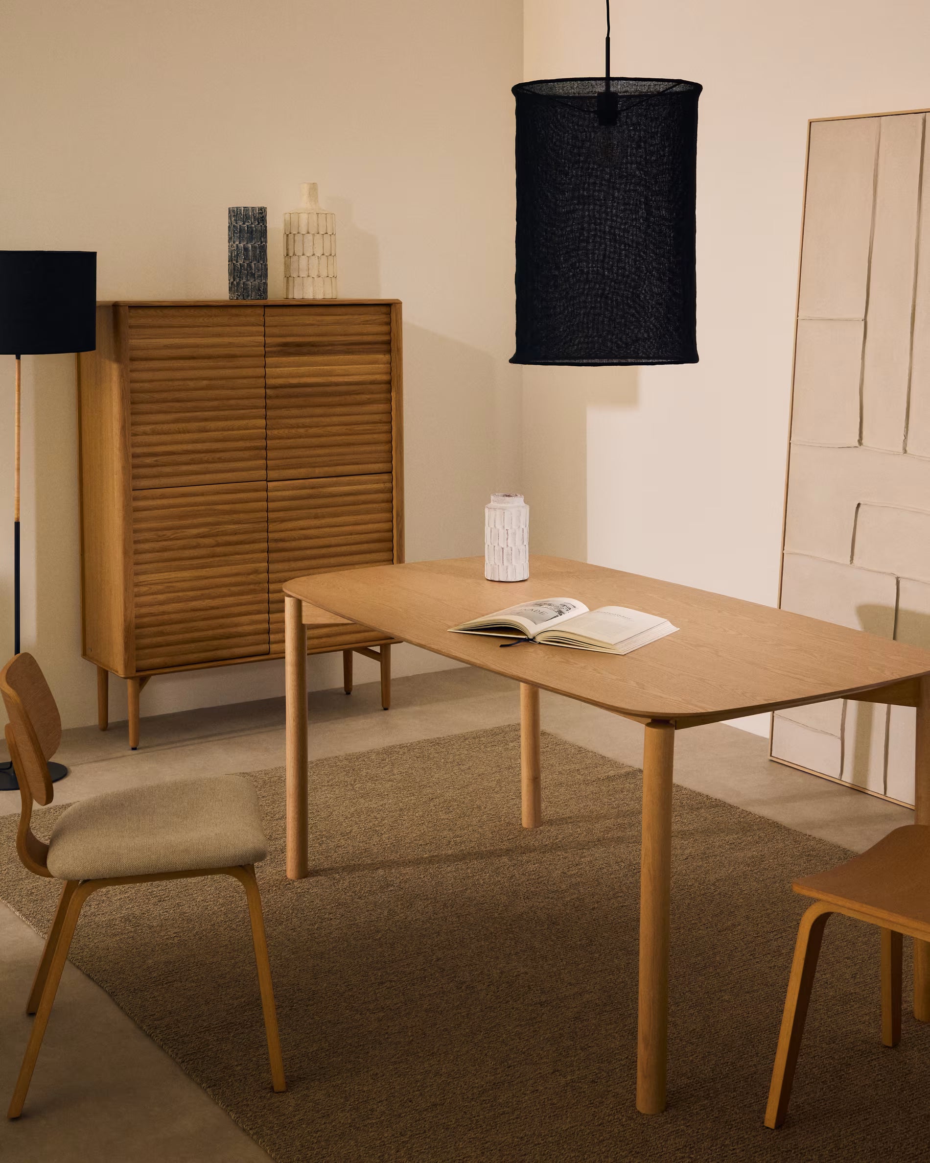 Rechthoekige tafel INDARA essenhout