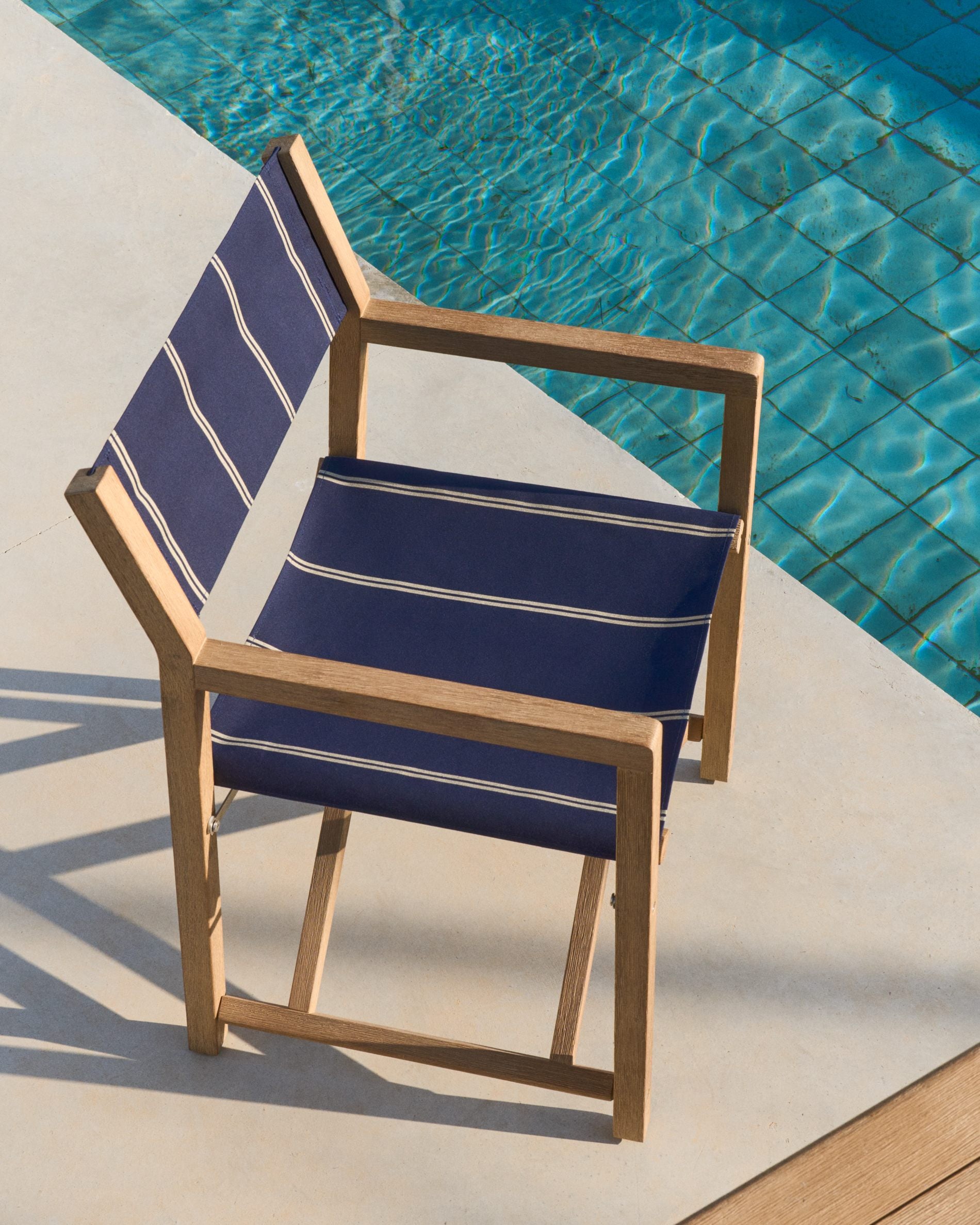 Tuinstoel VILARA bruin met beige