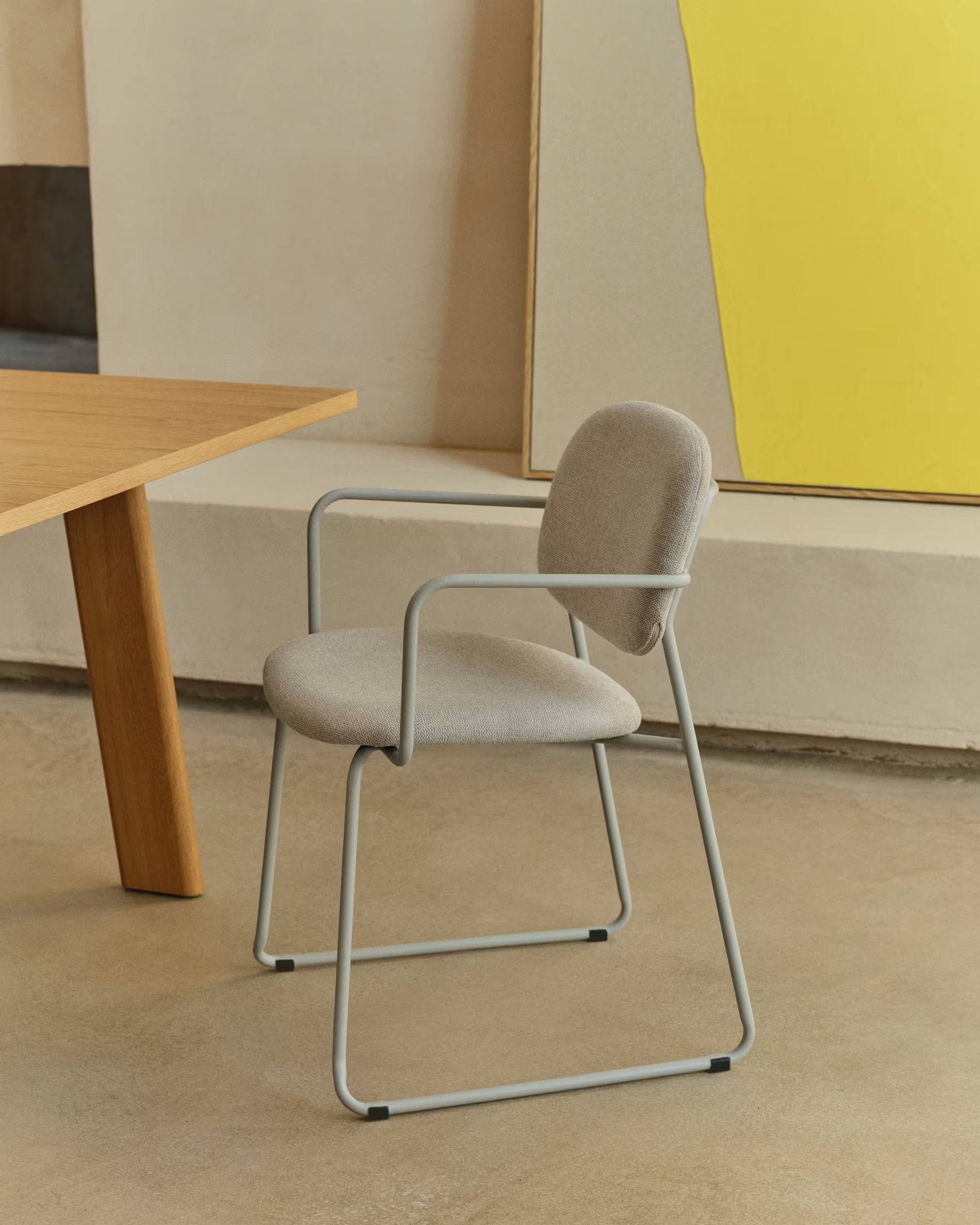 Sessel mit Armlehnen MELI grau-beige