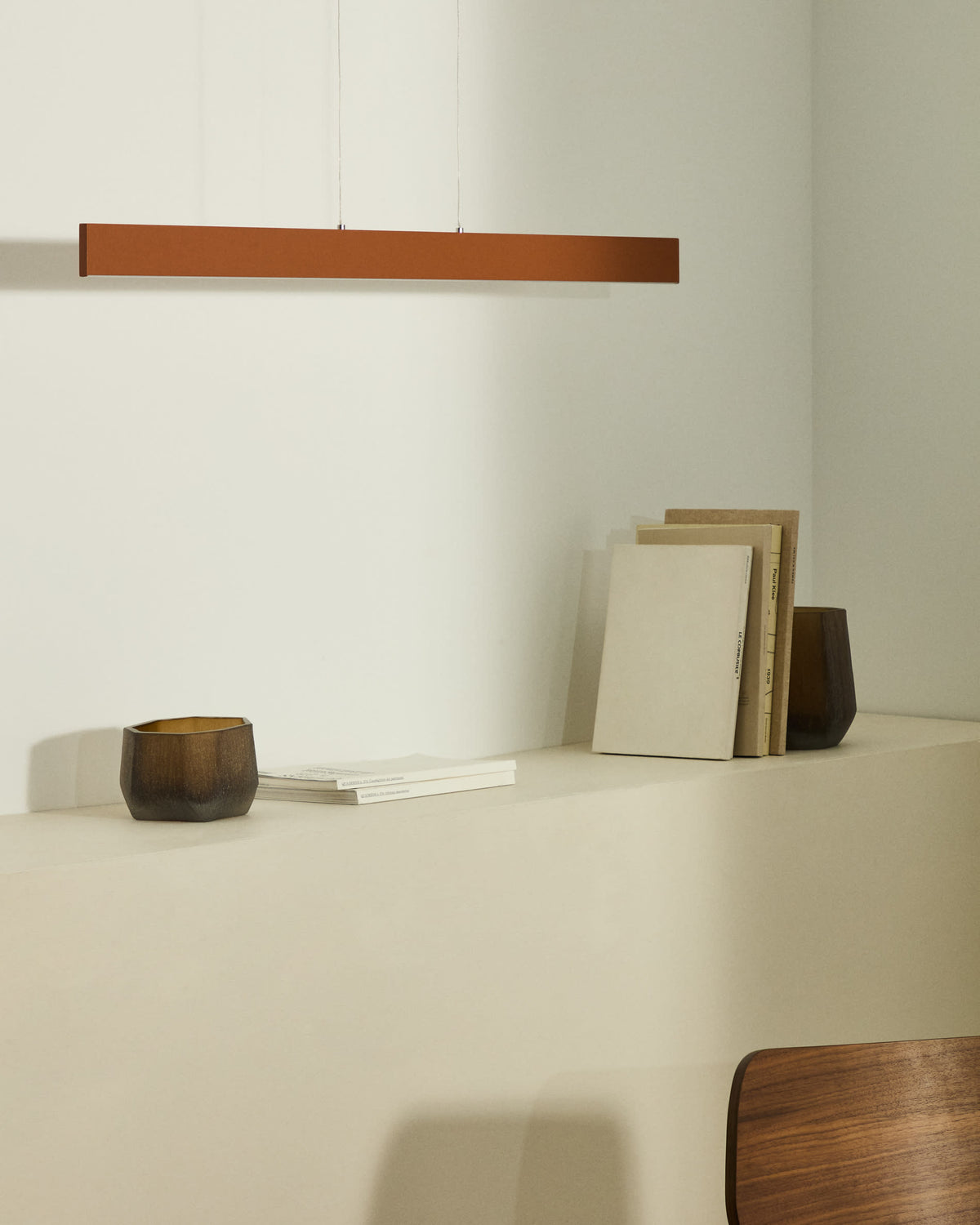 Lampa sufitowa liniowa BOADELLA terakotowy aluminium – ujęcie 2