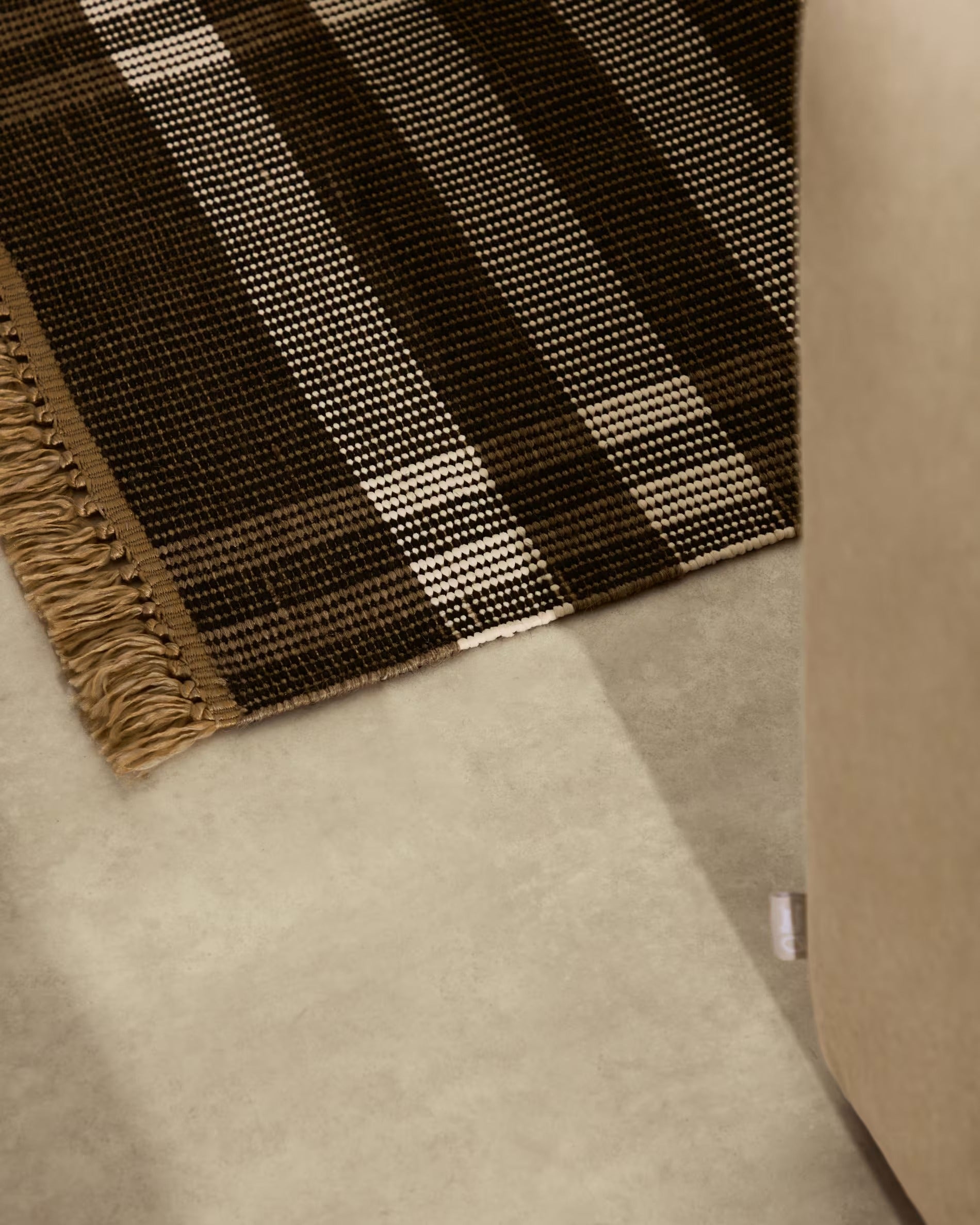 Dywanik BARANI brązowa krata