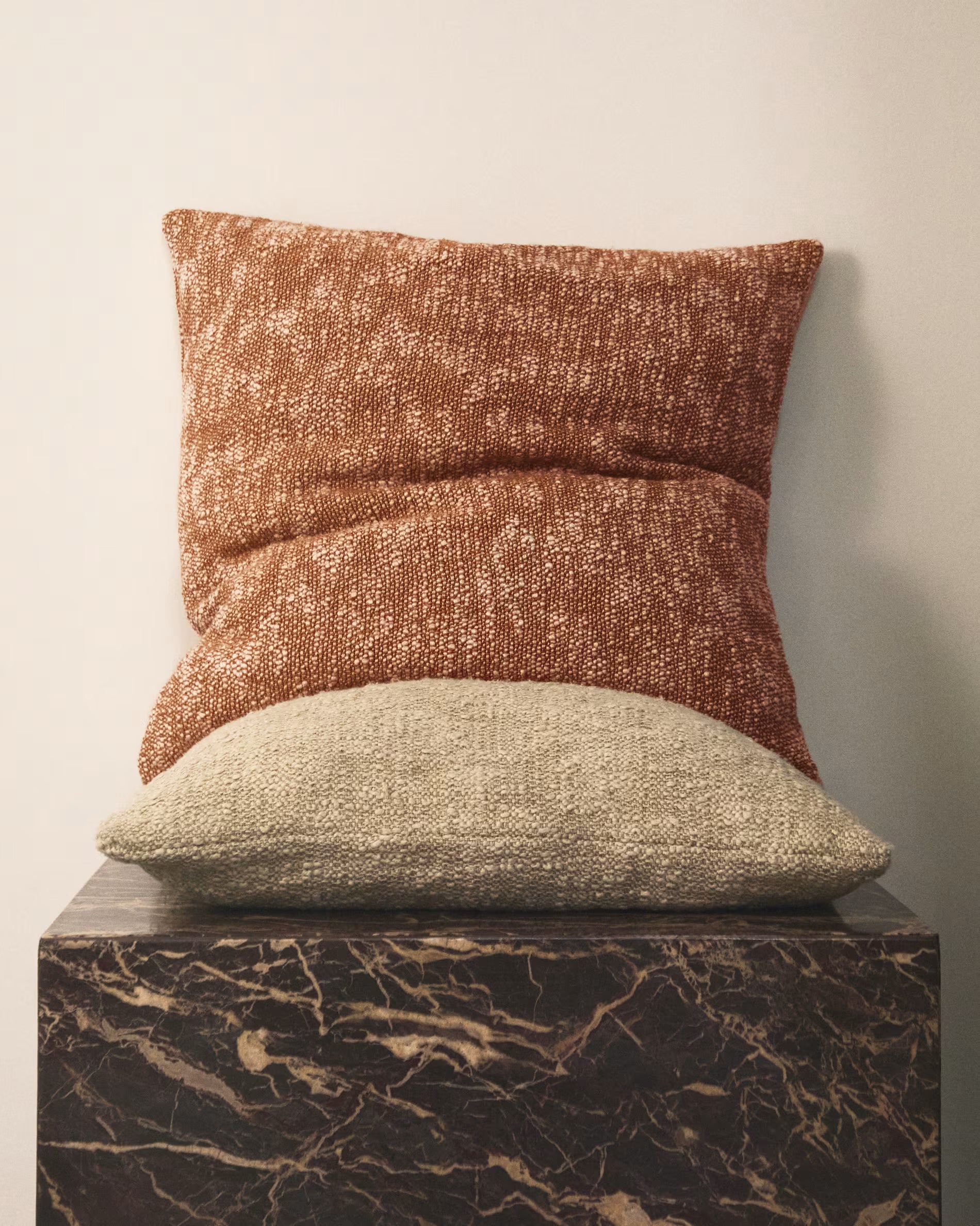 Kissenbezug MEVINA orange mit beige