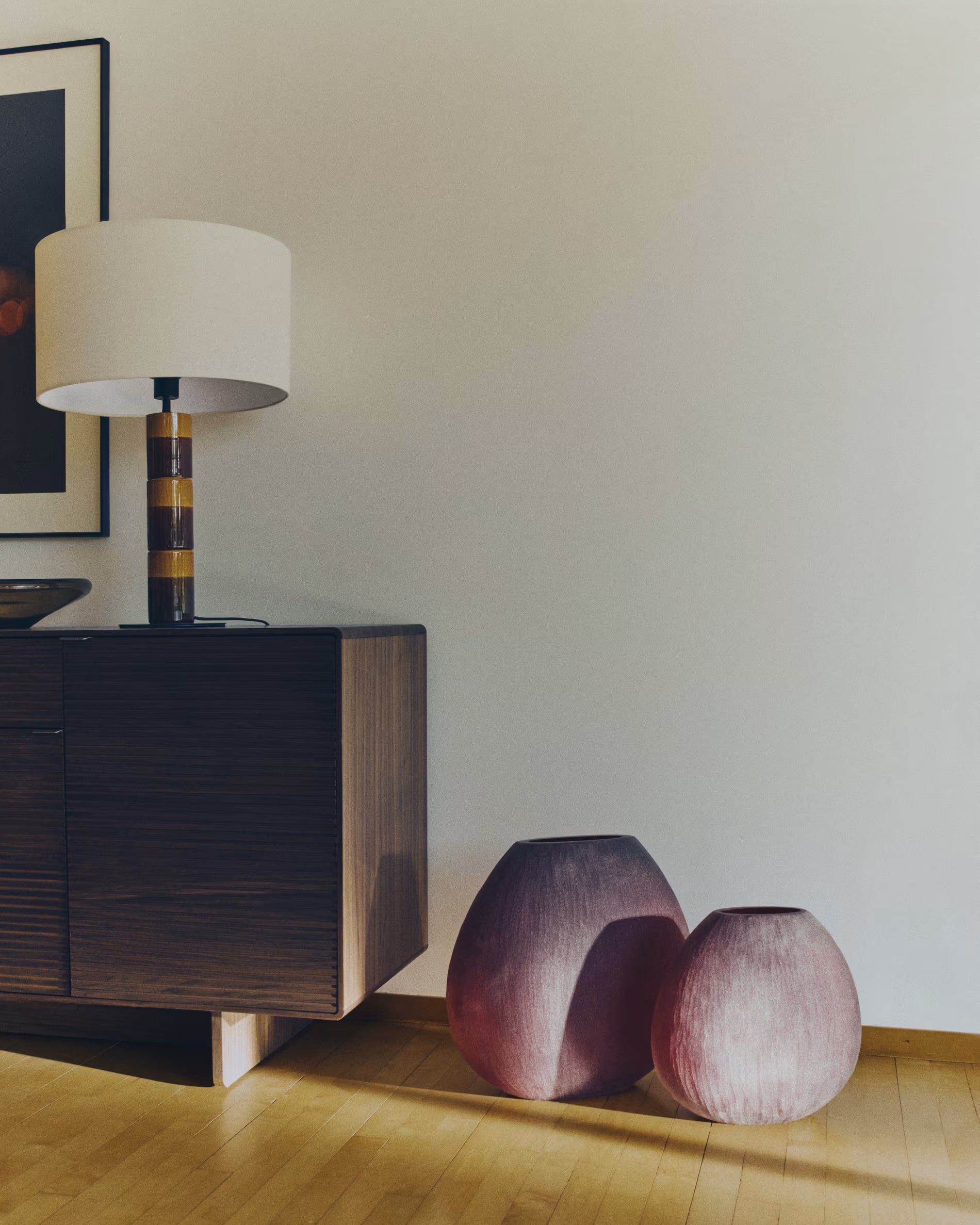 MAVRAN table lamp brown with mustard