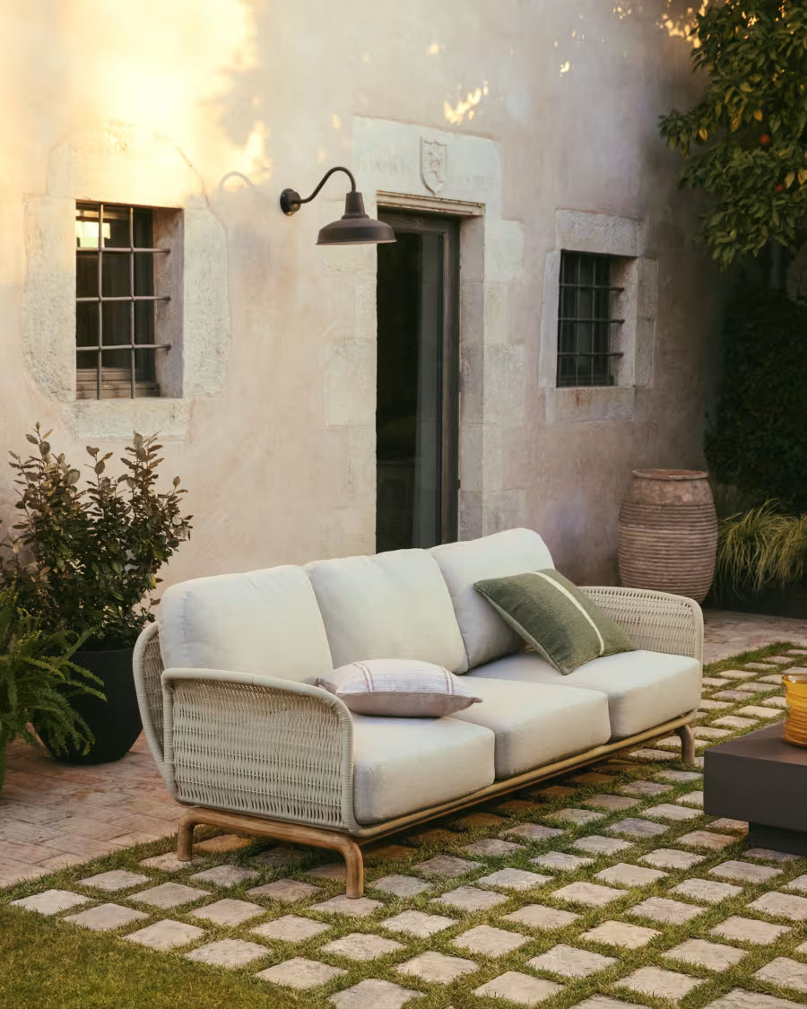 ALIPA Beige 3-Seater Garden Sofa