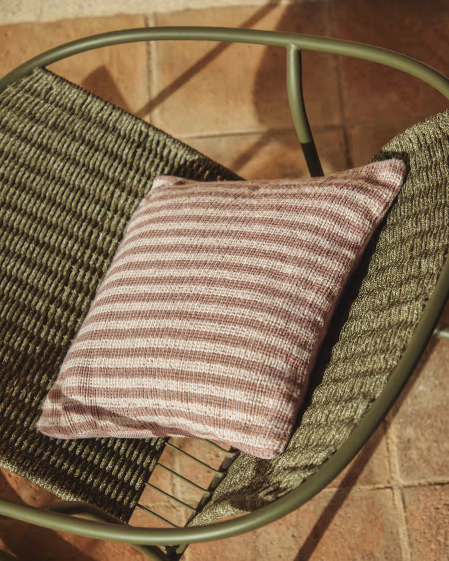 Kussenhoes DIROME wit met beige