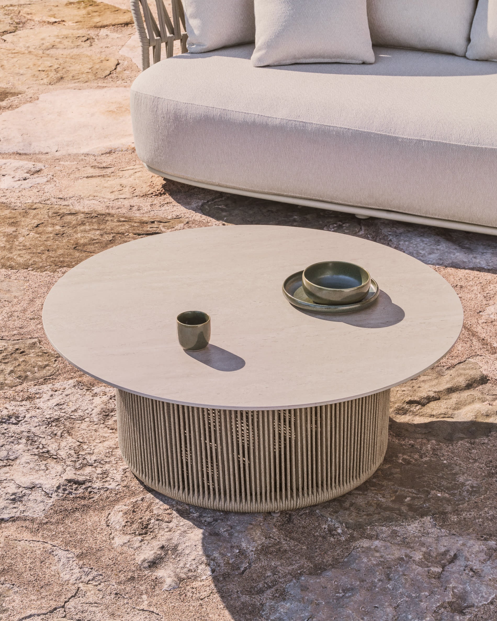 Tuin salontafel OROSEI ecru met beige