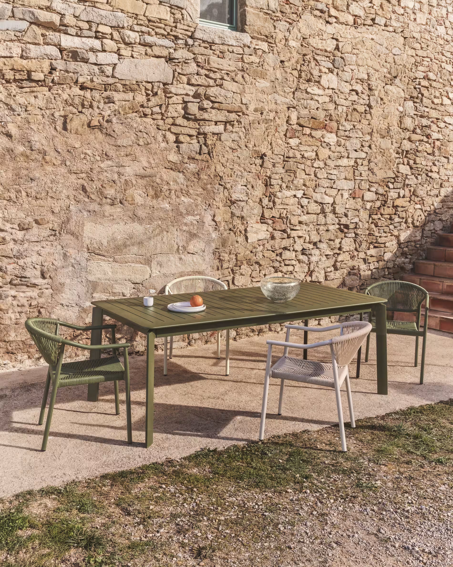 Tuinset BRELA taupe met aluminium basis