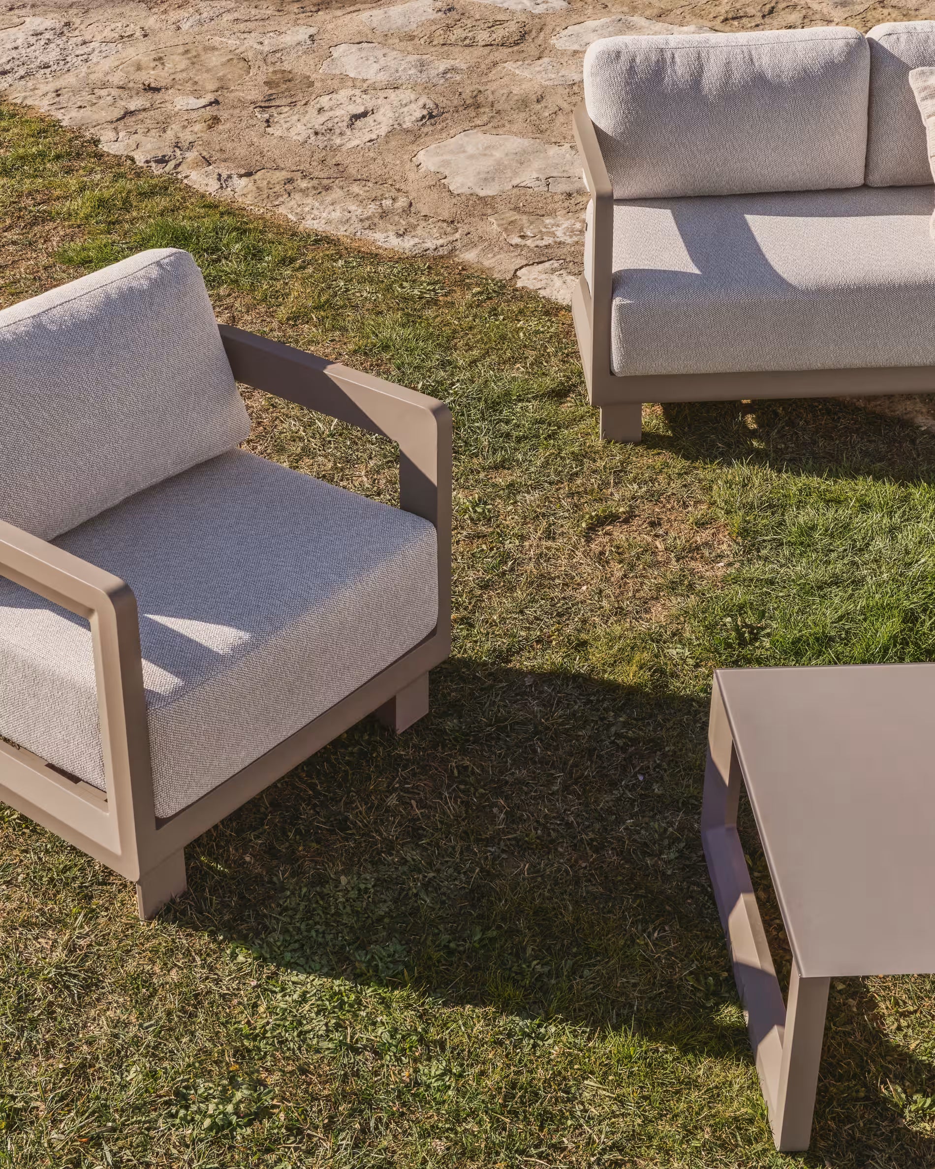 Tuinset NERANO grijsbeige