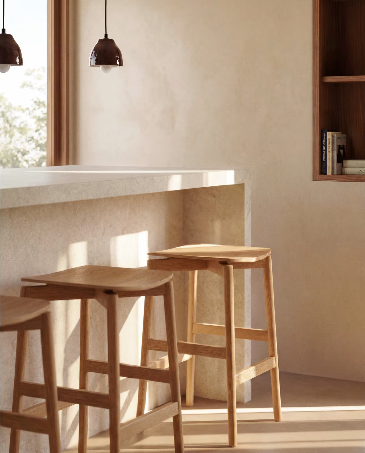 Hocker EVERA eikenhout