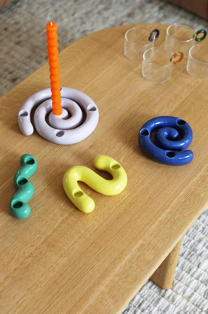 Kaarsenhouder SCRIBBLE lila