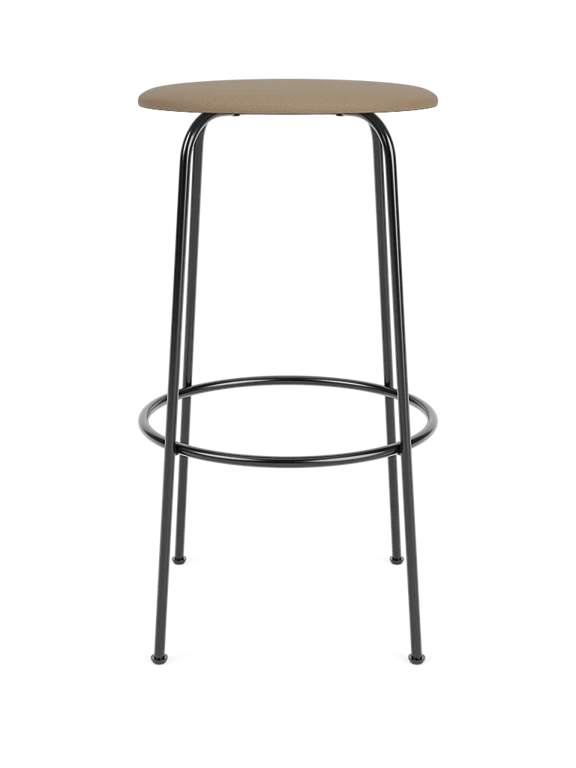 AFTEROOM bar stool beige with a steel base