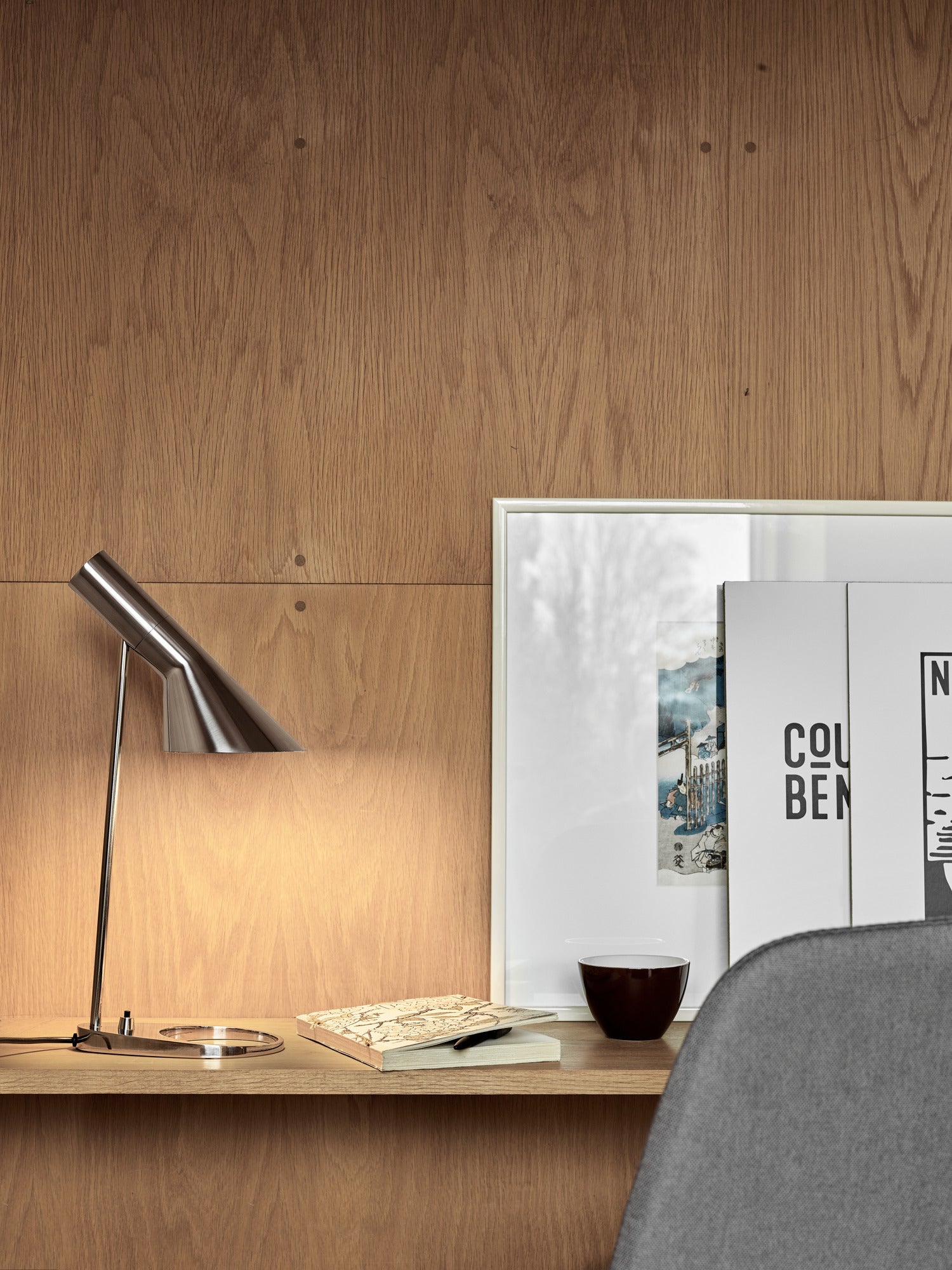 Tischlampe AJ poliertes Edelstahl